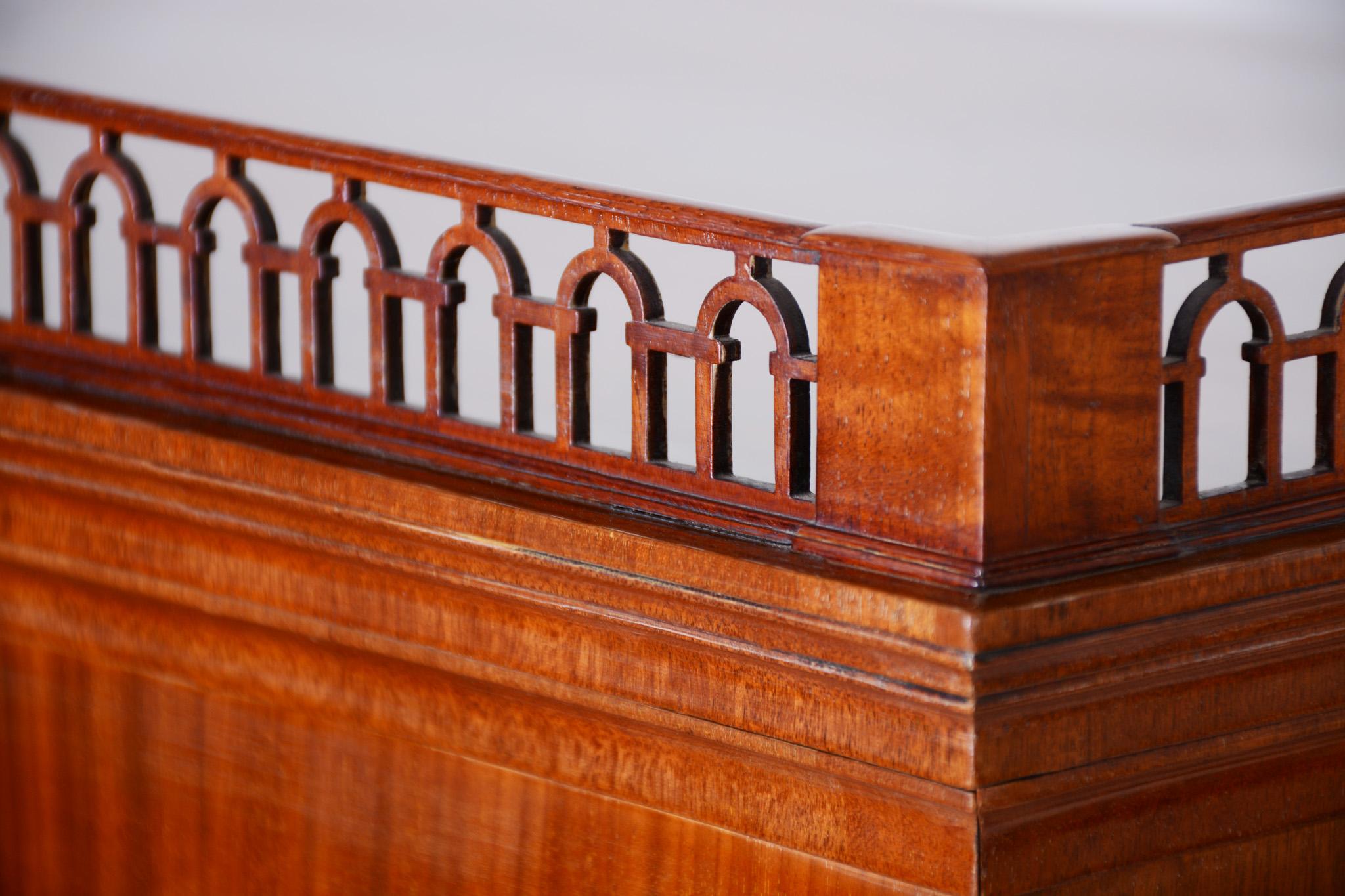 Unique Austrian Empire Secretary/Writing Desk, Mahogany, 1820s Austria For Sale 3