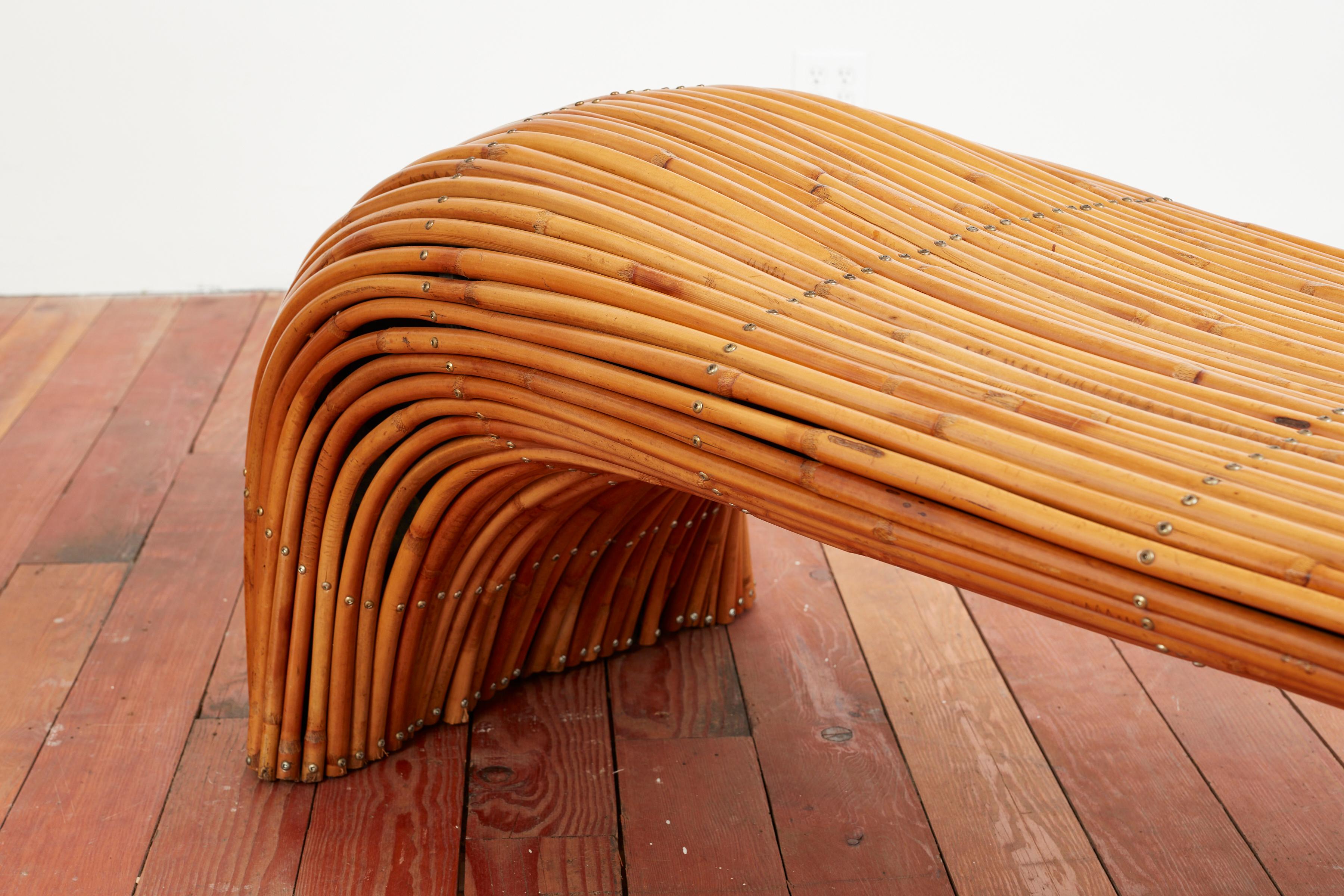 French Unique Bamboo Bench