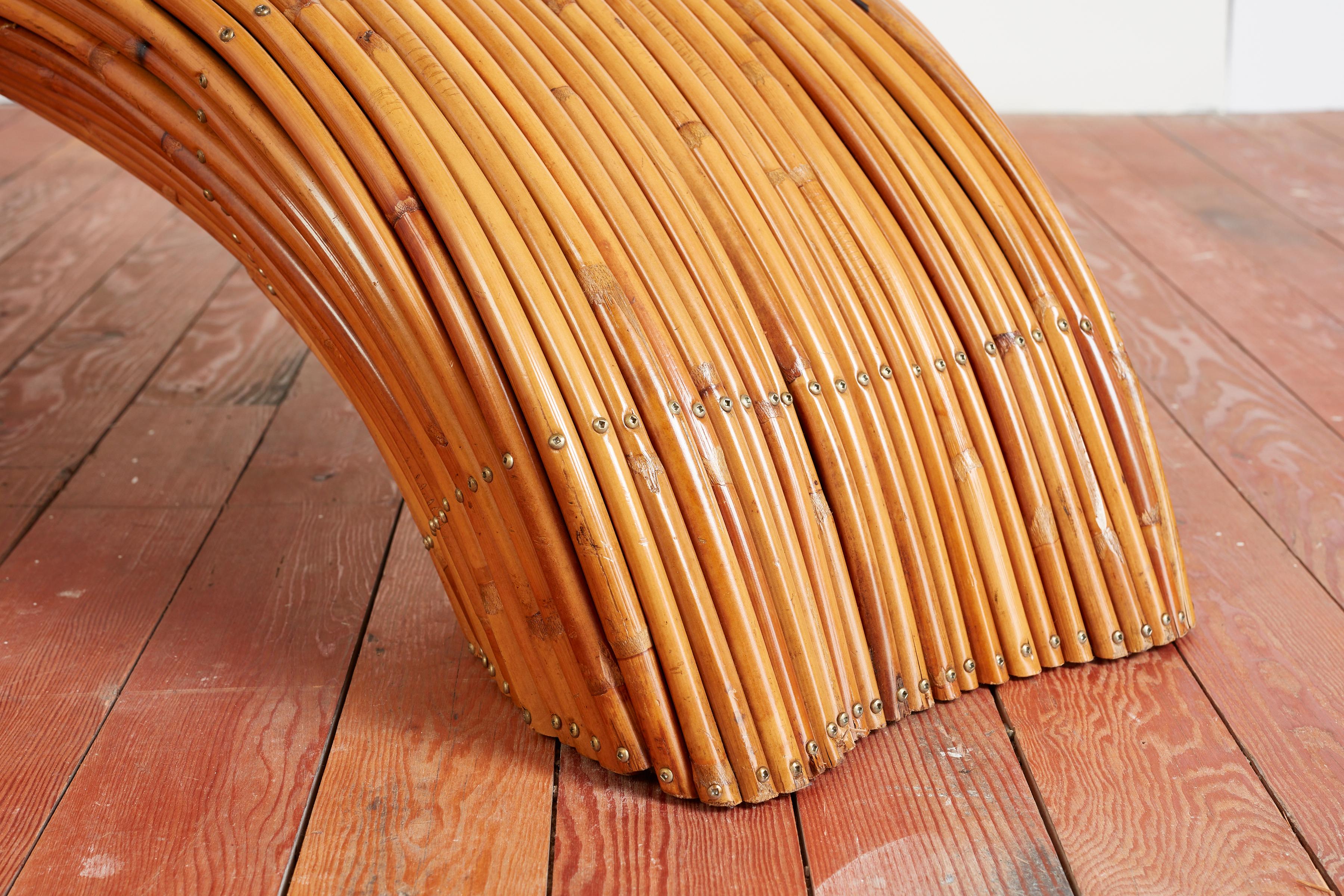 Late 20th Century Unique Bamboo Bench