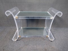 Unique Bar Cart in Lucite and Mirror