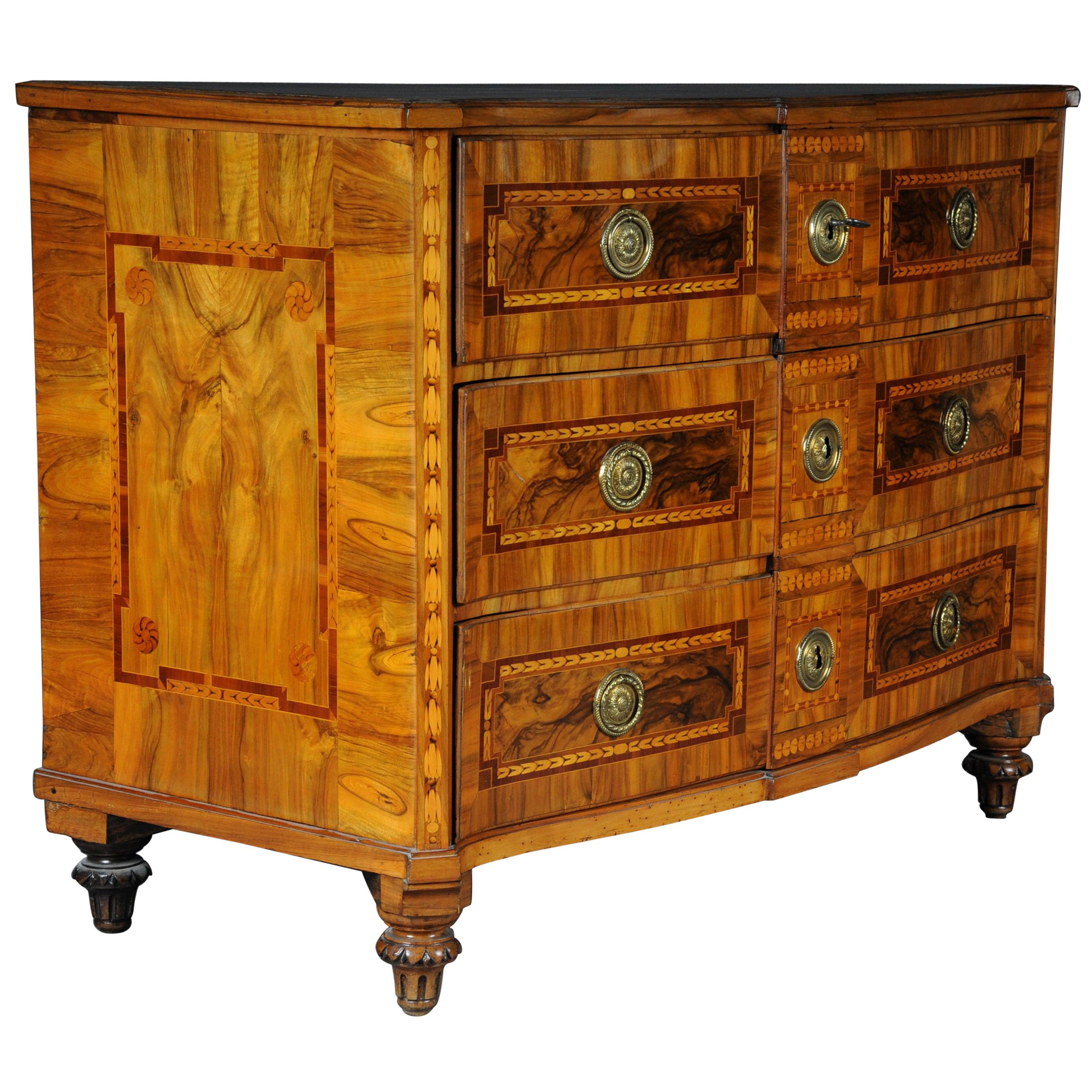 Unique Baroque/Classicism Chest of Drawers, Germany Walnut