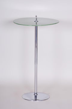 Petite table d'appoint Bauhause unique, chrome et bois laqué, Kovona, années 1940