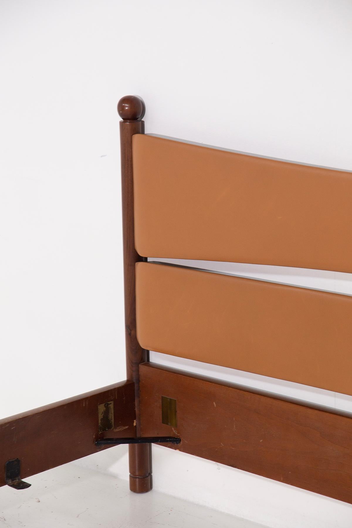 Leather Unique Bed by Osvaldo Borsani and Eugenio Gerli For Sale