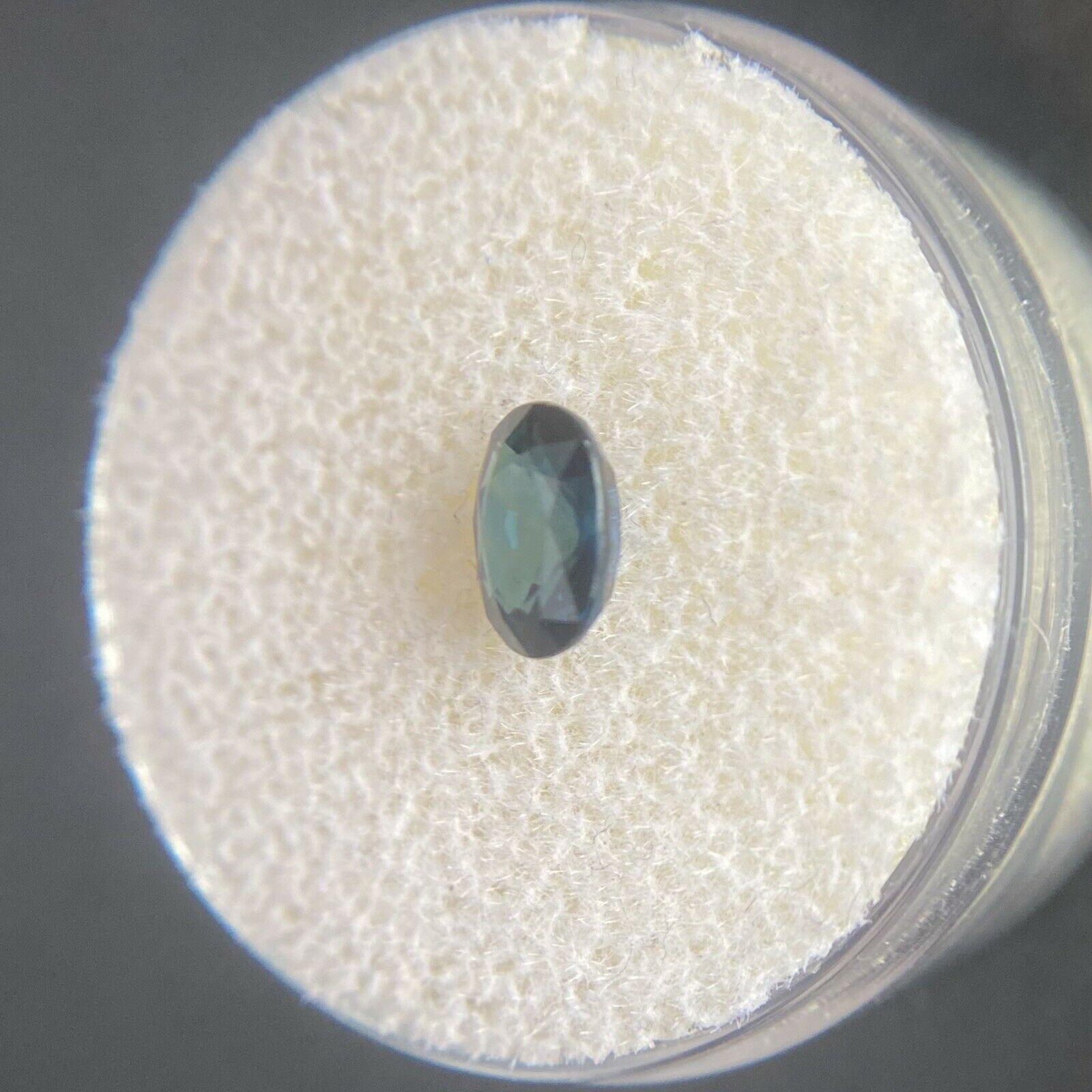 Unique Bi Colour 1.00ct Deep Green Blue Teal Sapphire Oval Cut Loose Gem For Sale 5
