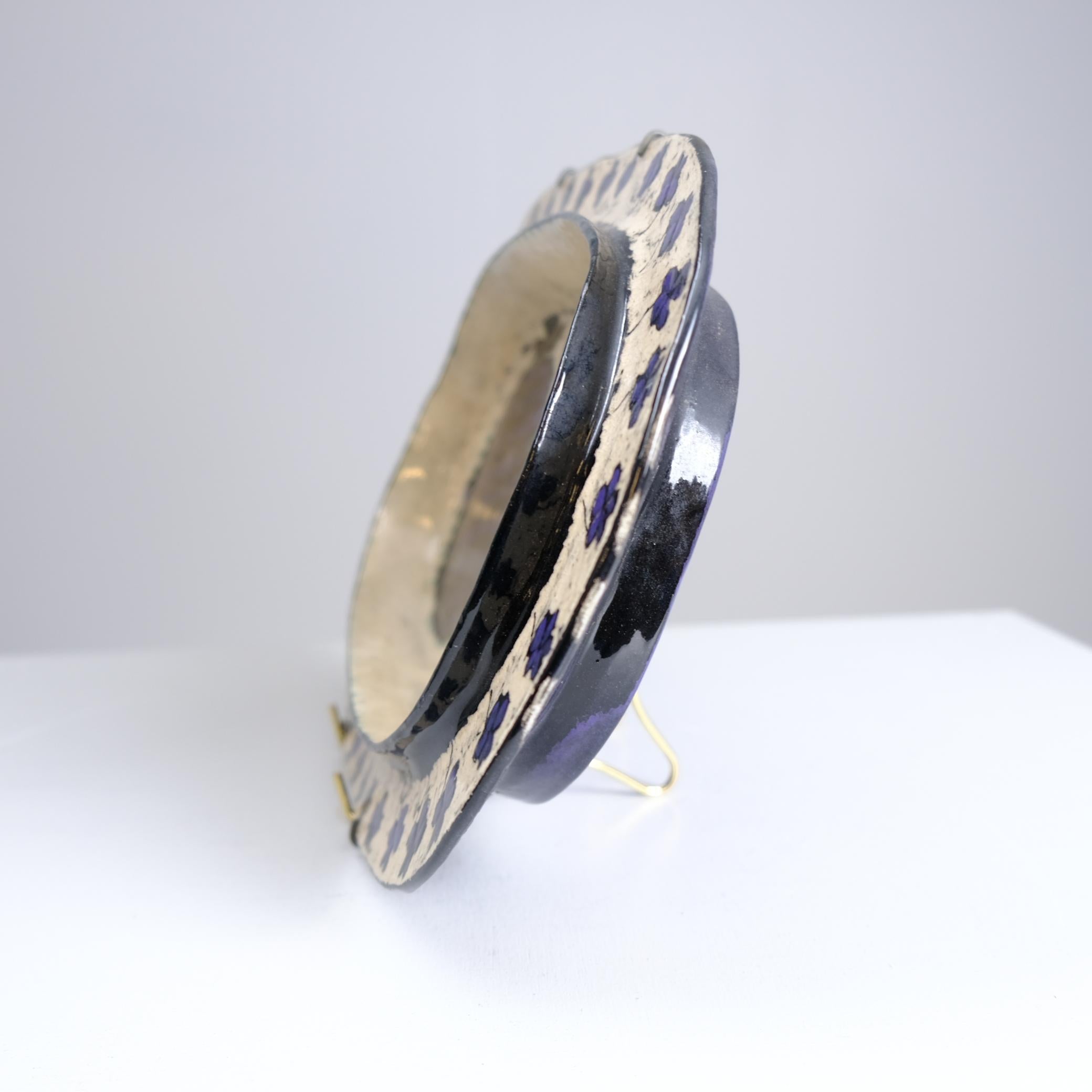 Plat décoratif unique en Birger Kaipiainen en forme d'ananas et de trèfle à quatre feuilles, Arabie, années 1960 en vente 7