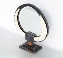 Unique Black and White Art Deco Table Mirror