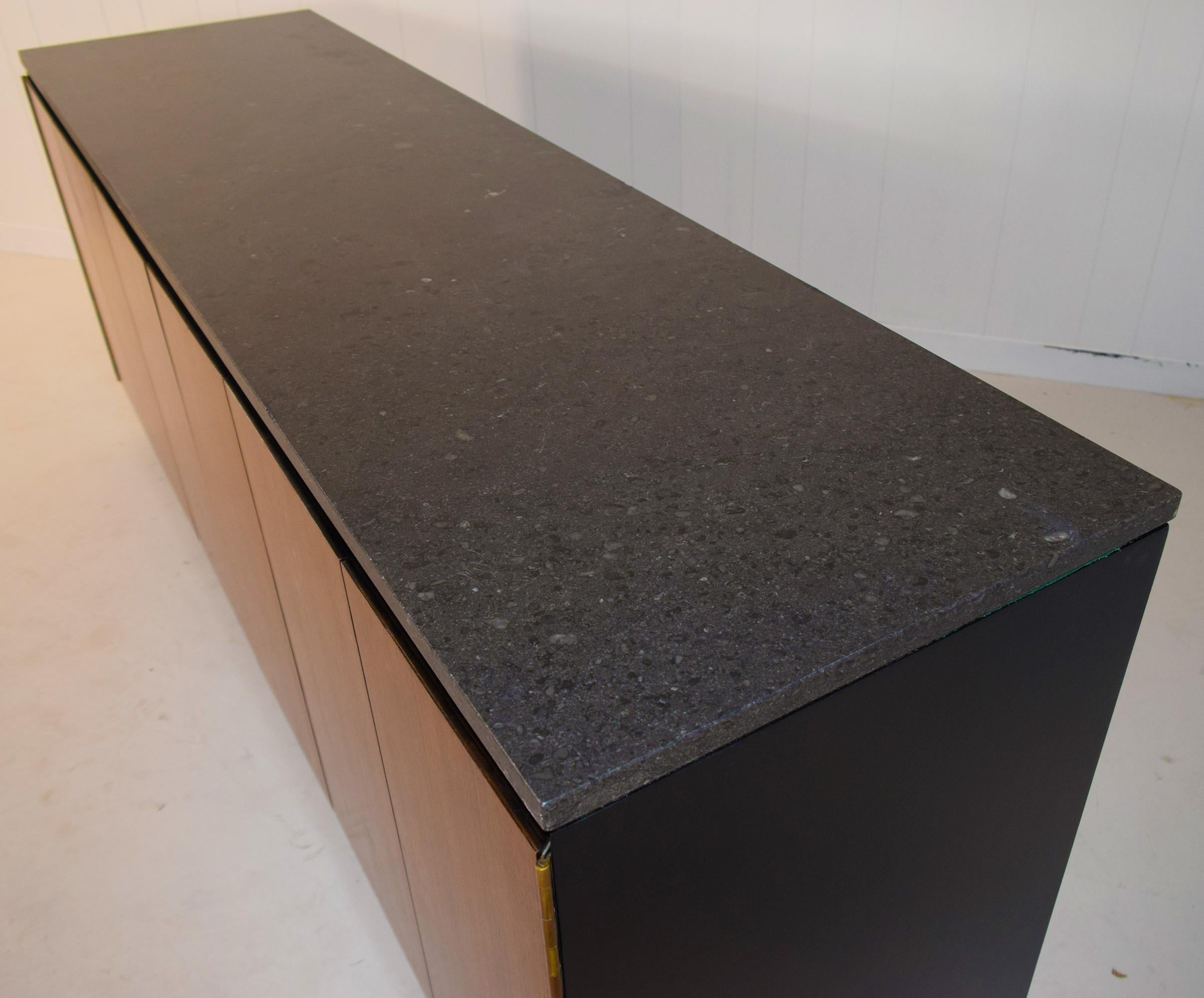 Unique Black Granite Sideboard by Paul McCobb for Calvin 8
