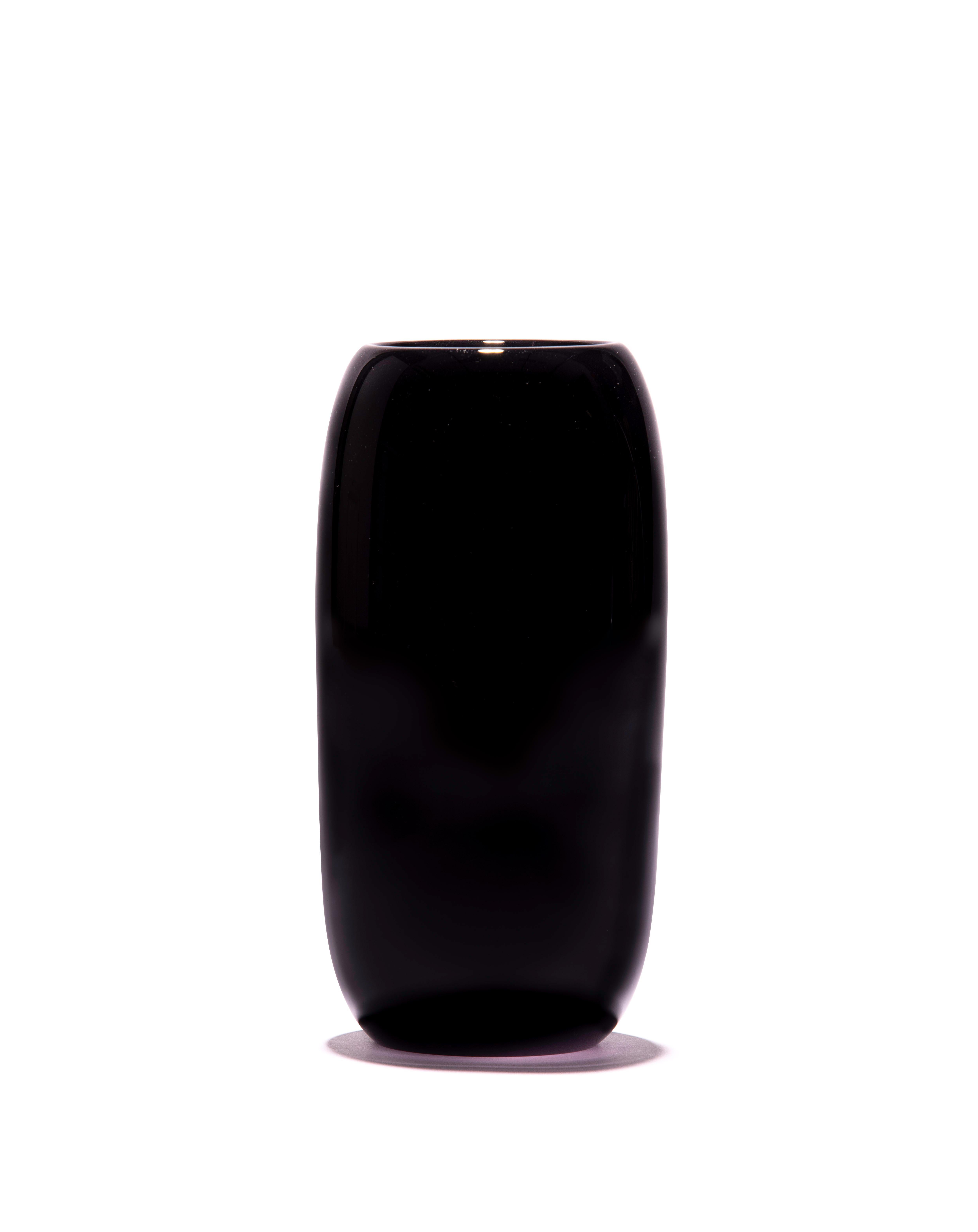 Modern Unique Black Harvest Glass Vase by Tiina Sarapu For Sale