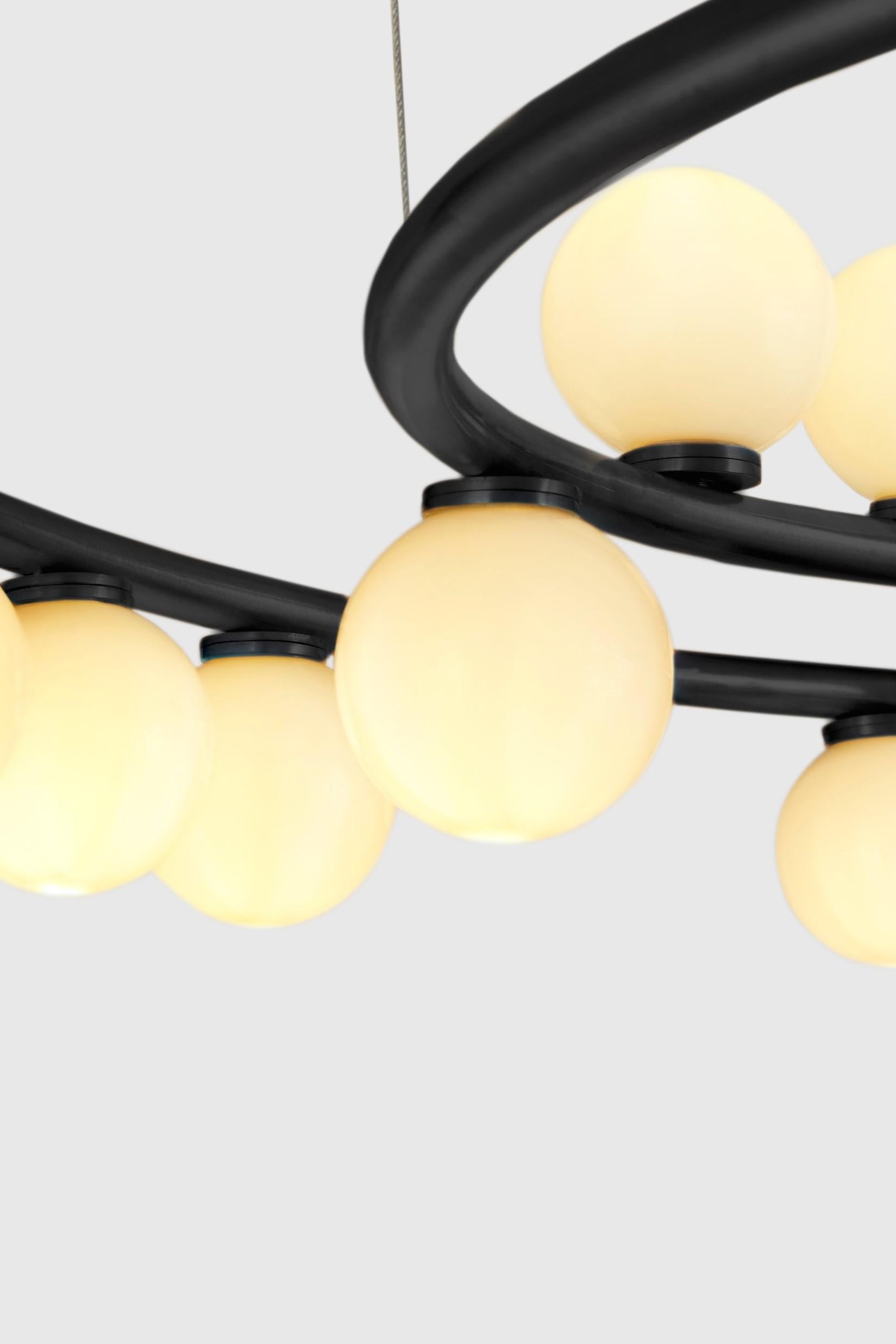 Other Unique Black Swirl Chandelier by Saumil Suchak