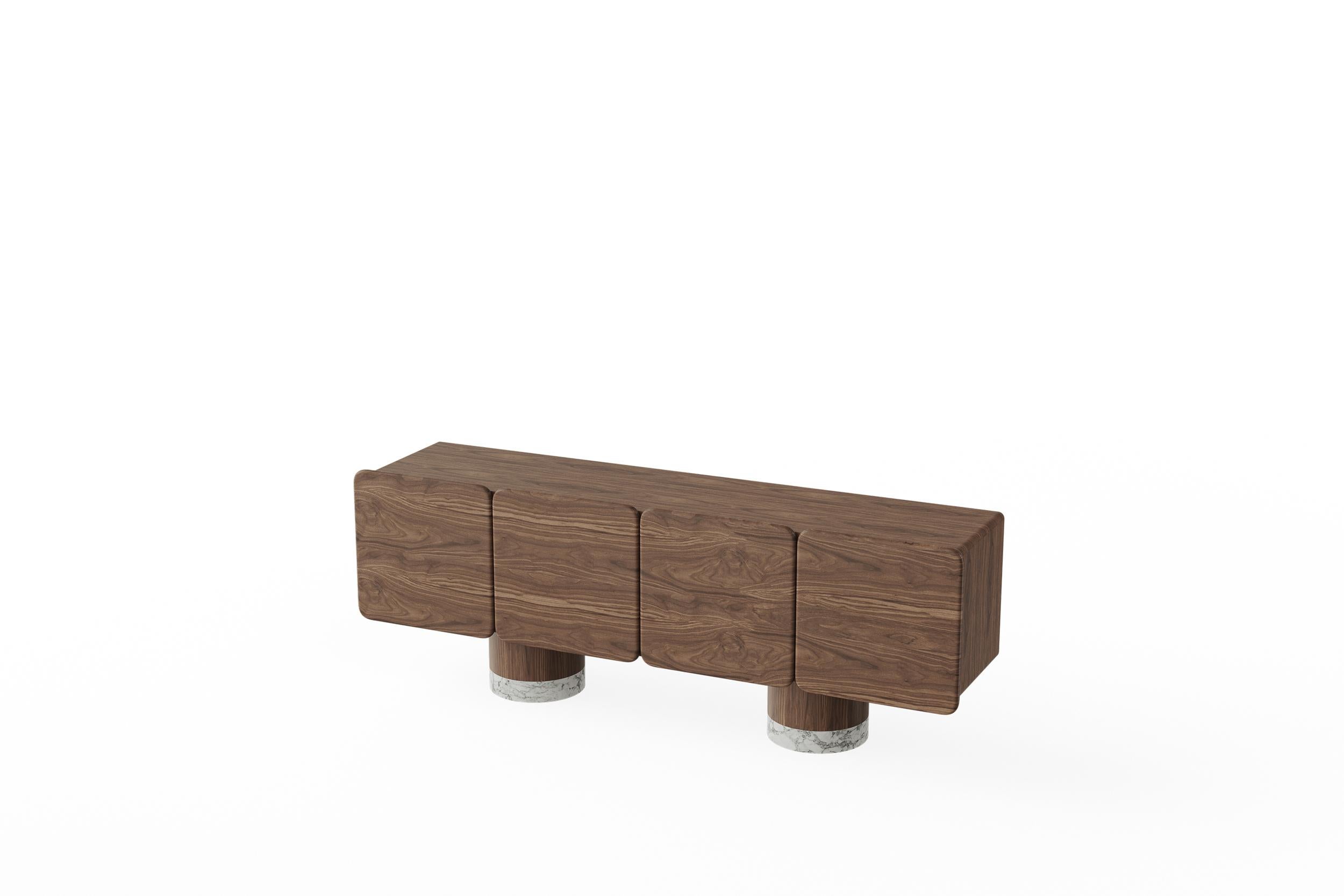 Post-Modern Unique, Black Walnut, Venus Wood Sideboard by Ultramobili For Sale