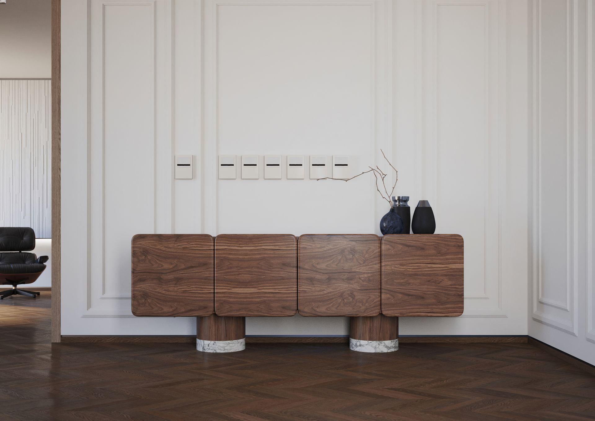 Unique, Black Walnut, Venus Wood Sideboard by Ultramobili For Sale 2
