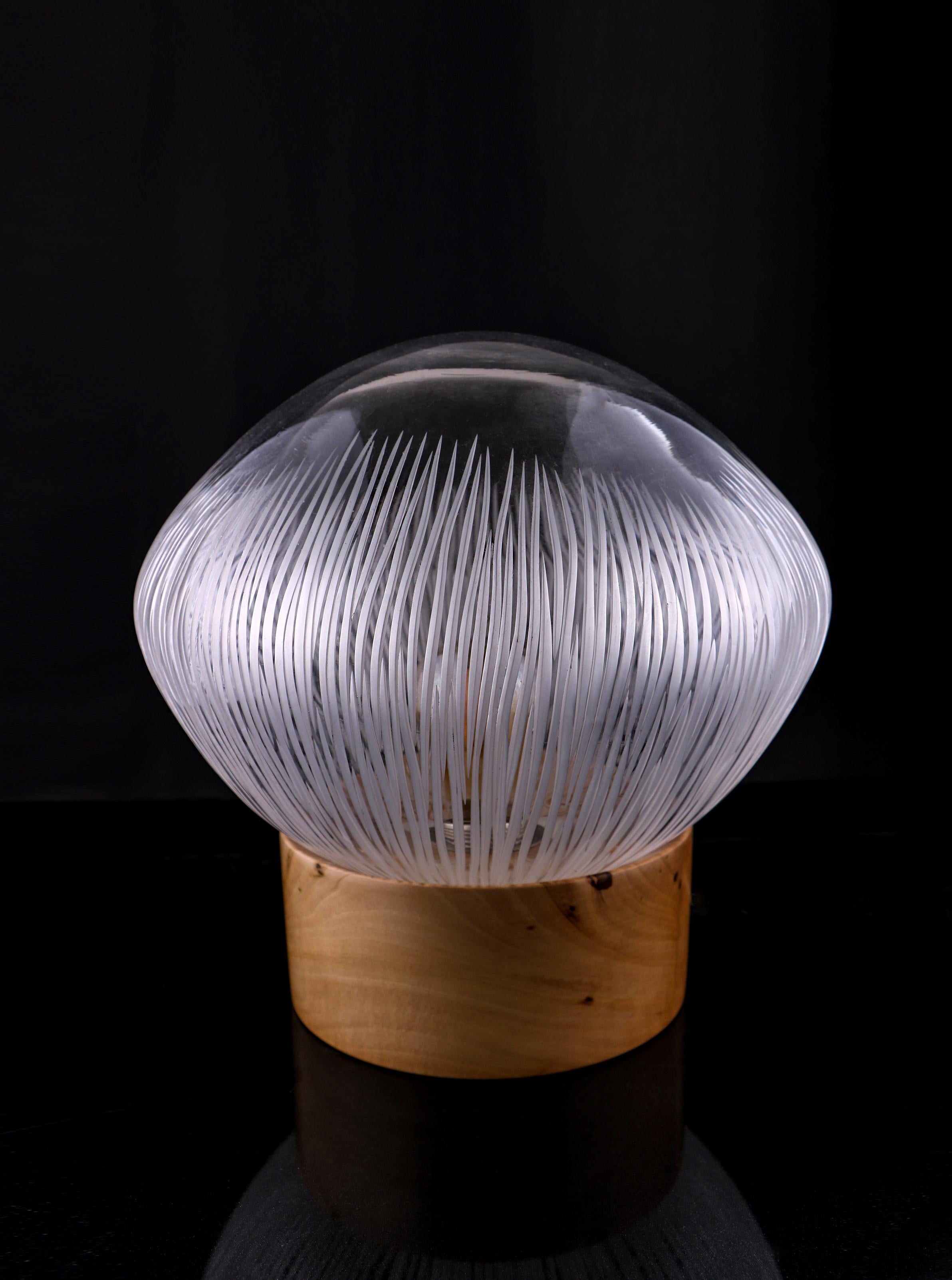 Unique blown glass table lamp 
