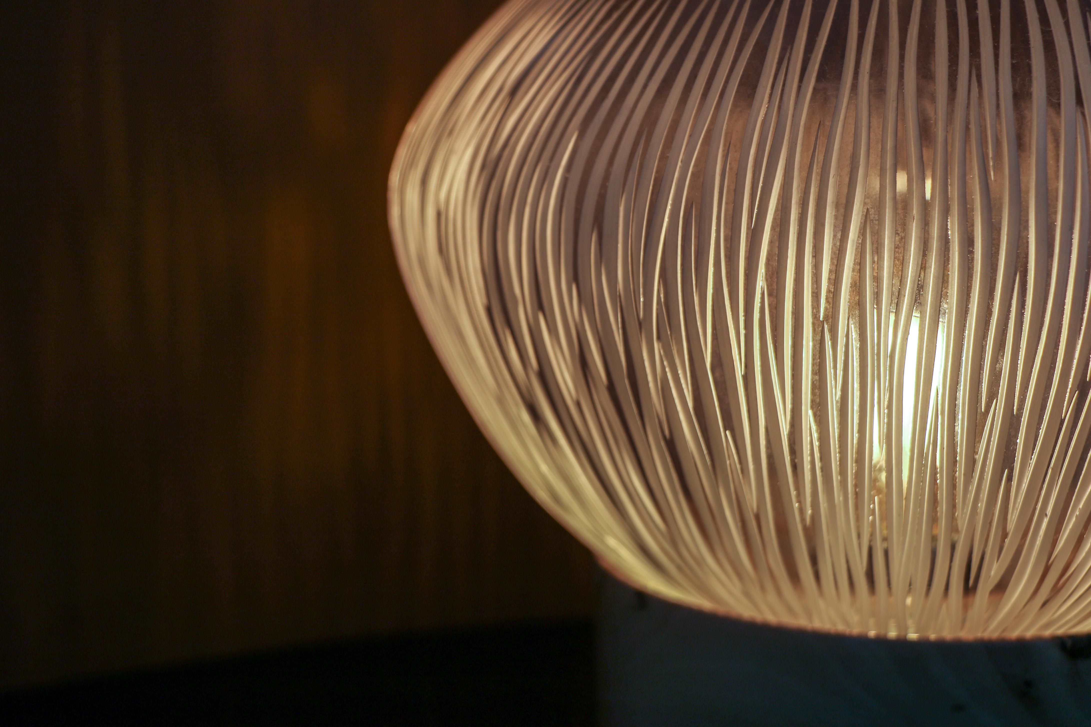 Organic Modern Unique Blown Glass Table Lamp 