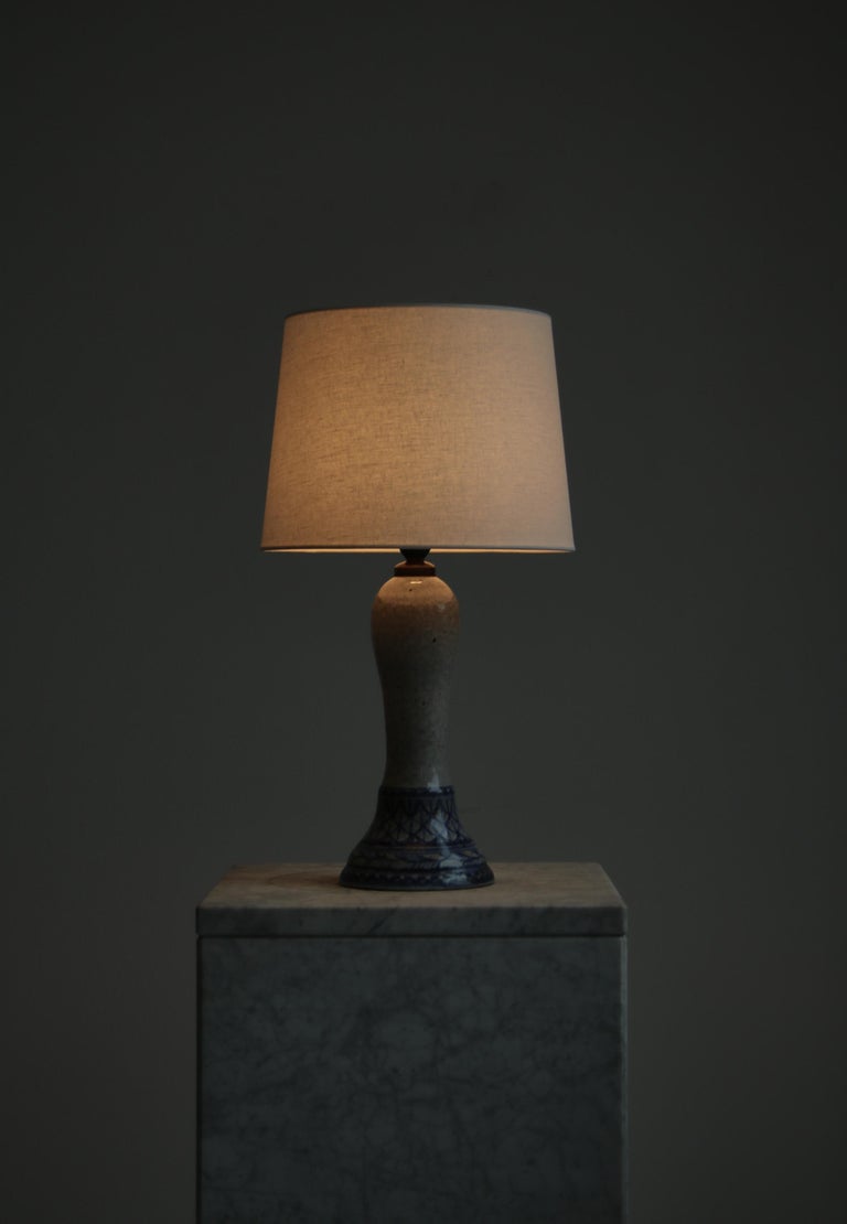 Unique Blue & Grey Table Lamp by Gertrud Kudielka, 