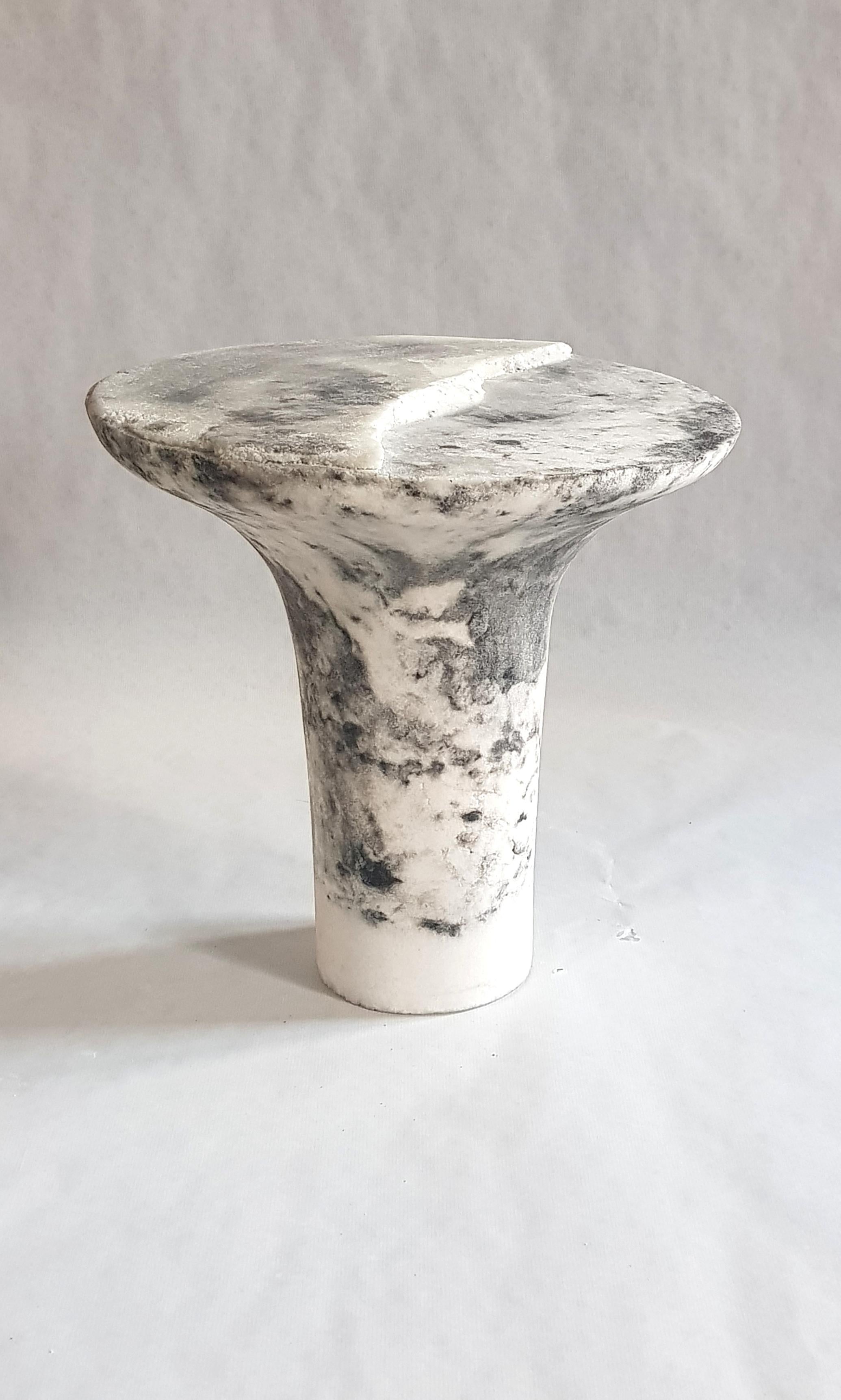 Unique Blue Marbled Salts Gueridon by Roxane Lahidji In New Condition For Sale In Geneve, CH