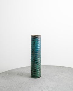 Unique Blue Oversized Swedish Mid Century Cylinder Vase by Stig Lindberg, 1950s