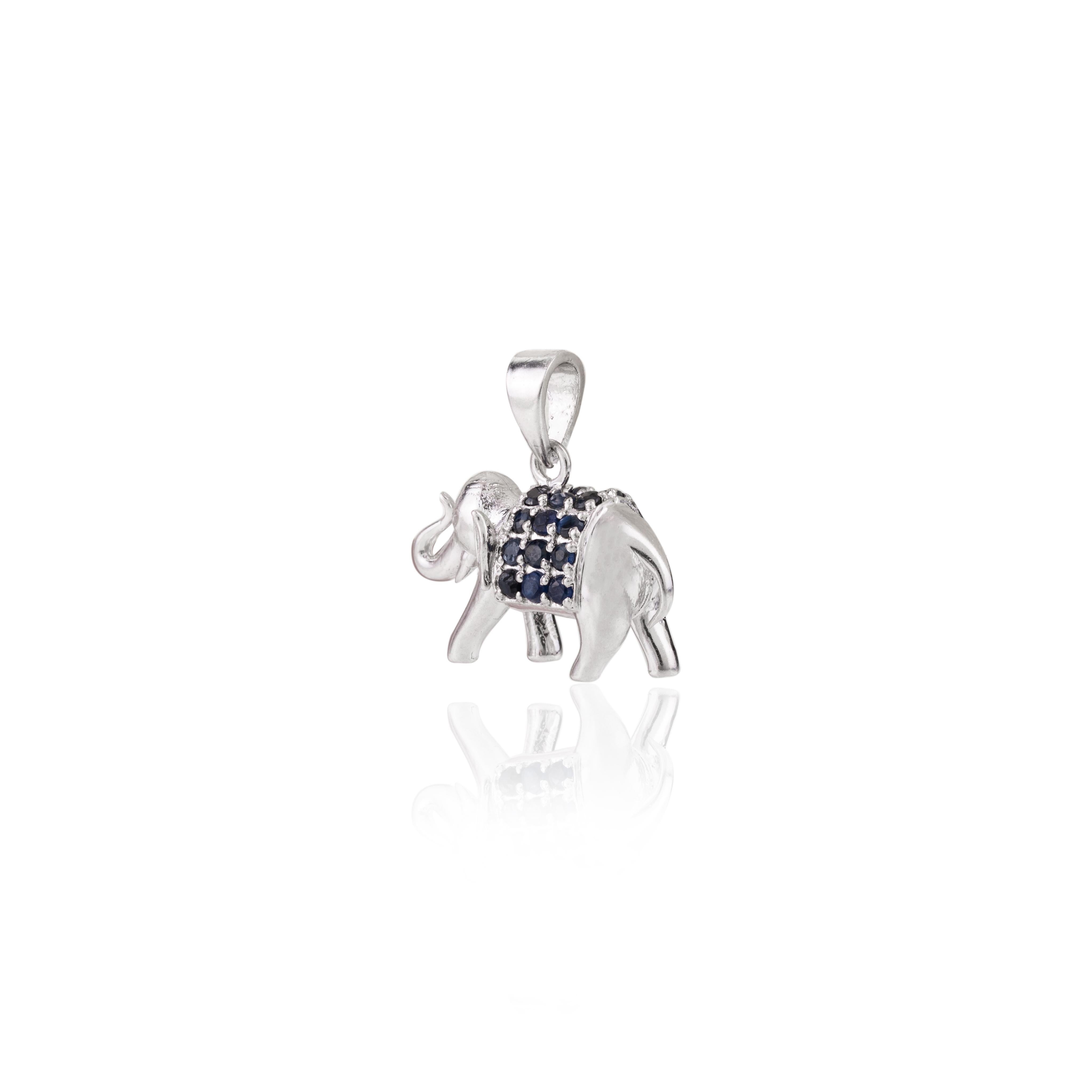 This Unique Blue Sapphire Elephant Pendant is meticulously crafted from the finest materials and adorned with stunning sapphire which helps in relieving stress, anxiety and depression.
This delicate to statement pendants, suits every style and