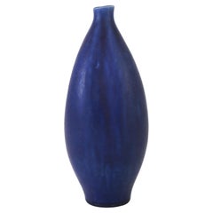 Vase bleu unique, Carl-Harry Stålhane, Rörstrand, Midcentury Vintage, 1940s