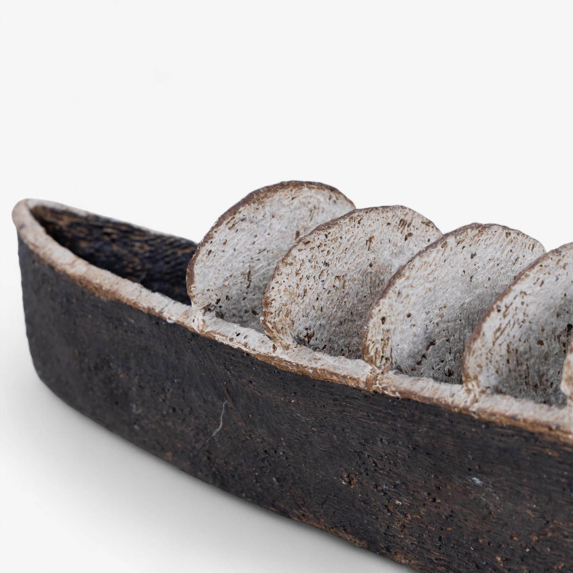 Danish Unique 'Boat' sculpture in ceramic by Gunhild Aaberg For Sale