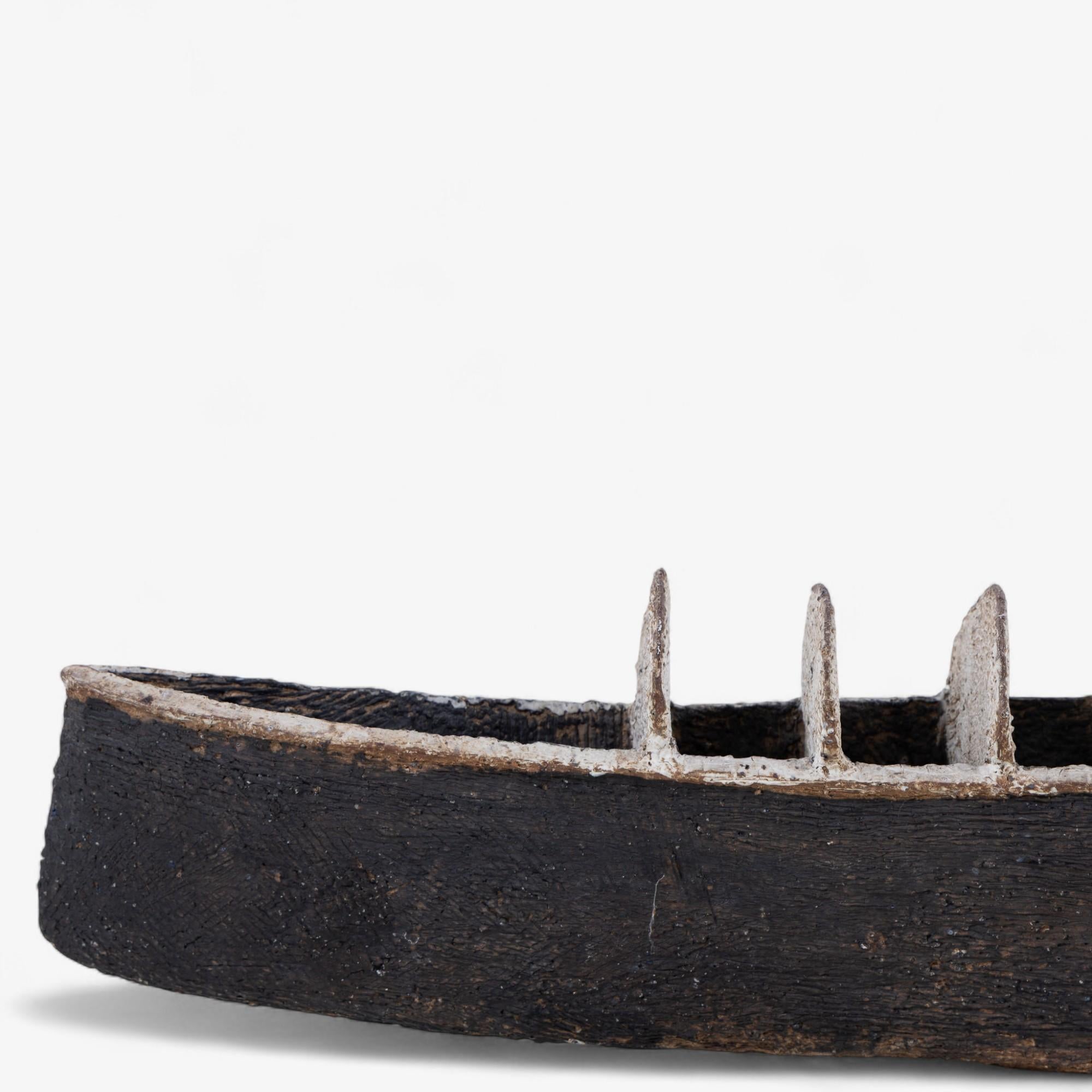 Ceramic Unique 'Boat' sculpture in ceramic by Gunhild Aaberg For Sale