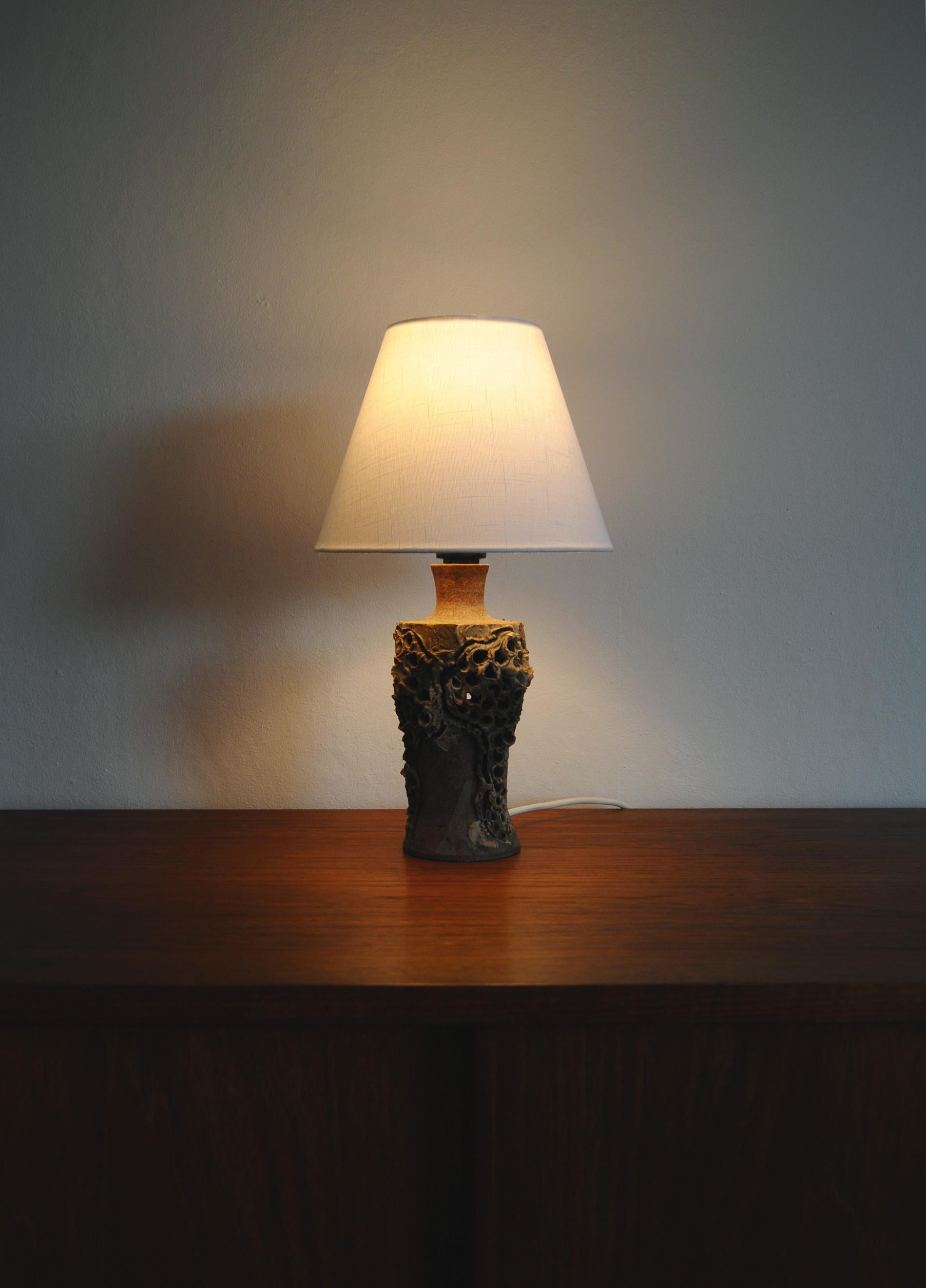 Unique Bodil Marie Nielsen Danish Modern Ceramic Table Lamp, 1960s For Sale 1