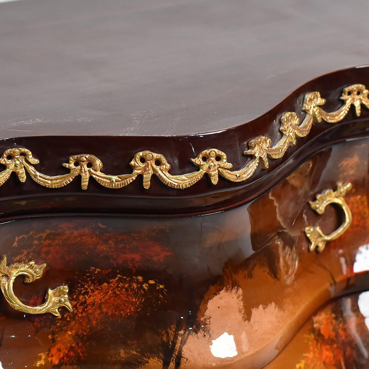 Wood Unique Bombe French Classicism Commode, 20th Century For Sale