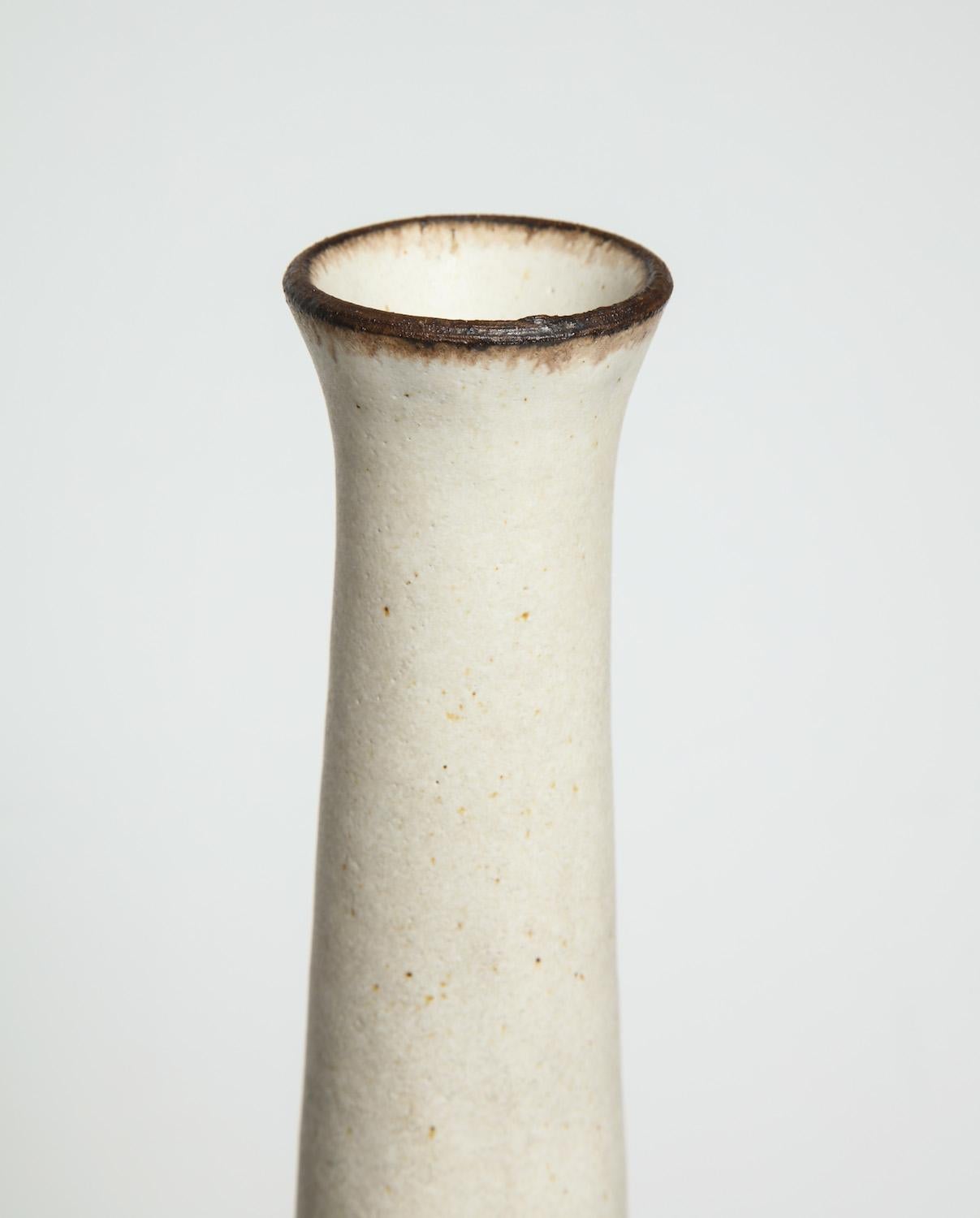 Hand-Crafted Unique Bottle Form Vase by Bruno Gambone For Sale