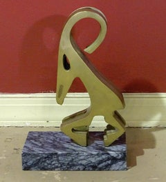 Unique Brass and Marble Sculpture