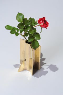Unique Brass Bottle, Hand-Sculpted and Signed by Lukasz Friedrich
