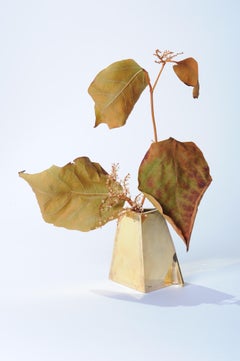 Unique Brass Bottle, Hand-Sculpted and Signed by Lukasz Friedrich