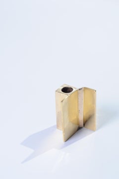 Unique Brass Bottle, Hand-Sculpted and Signed by Lukasz Friedrich