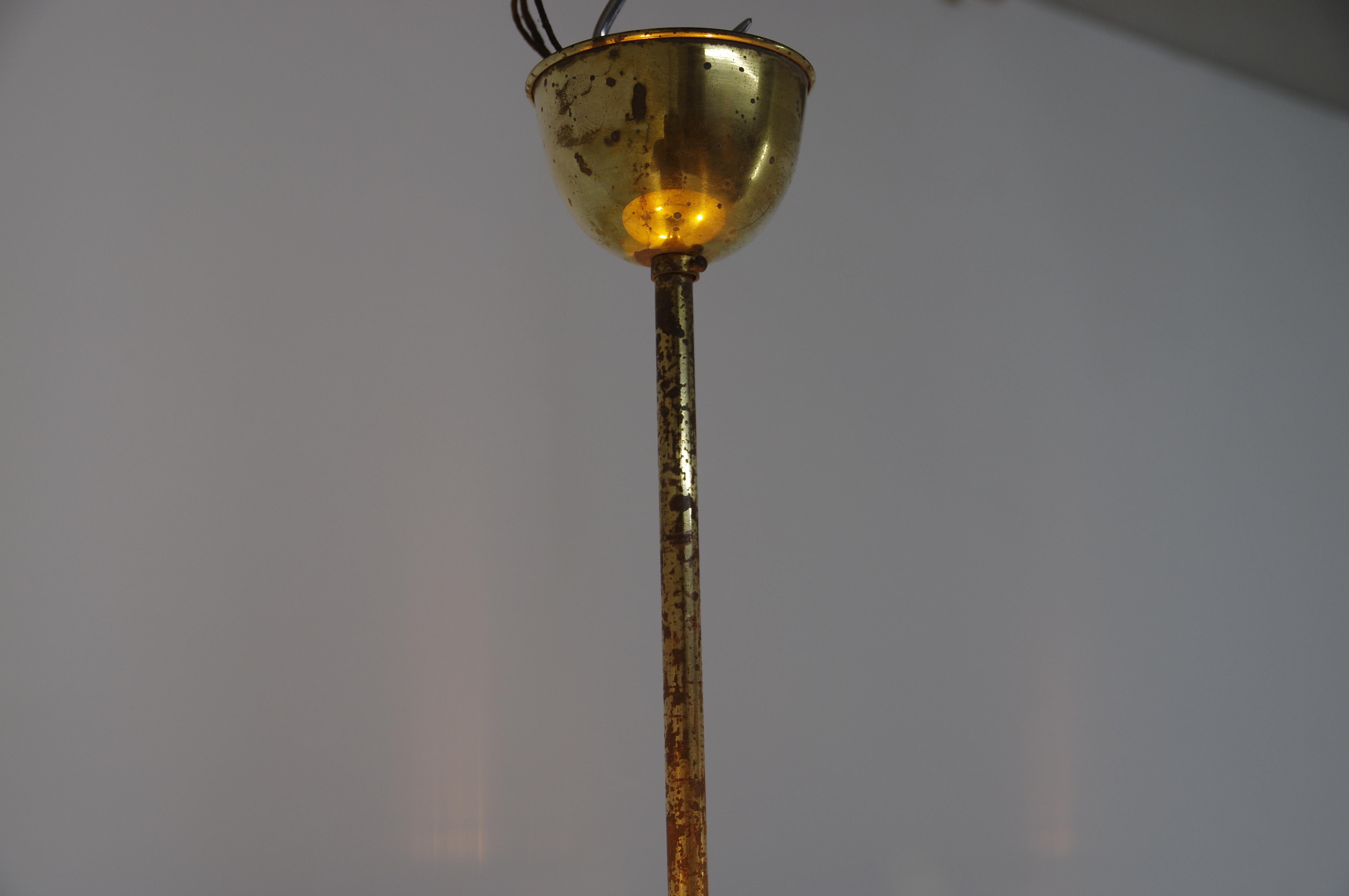 Early 20th Century Unique Brass Chandelier by Franta Anyz, 1920s