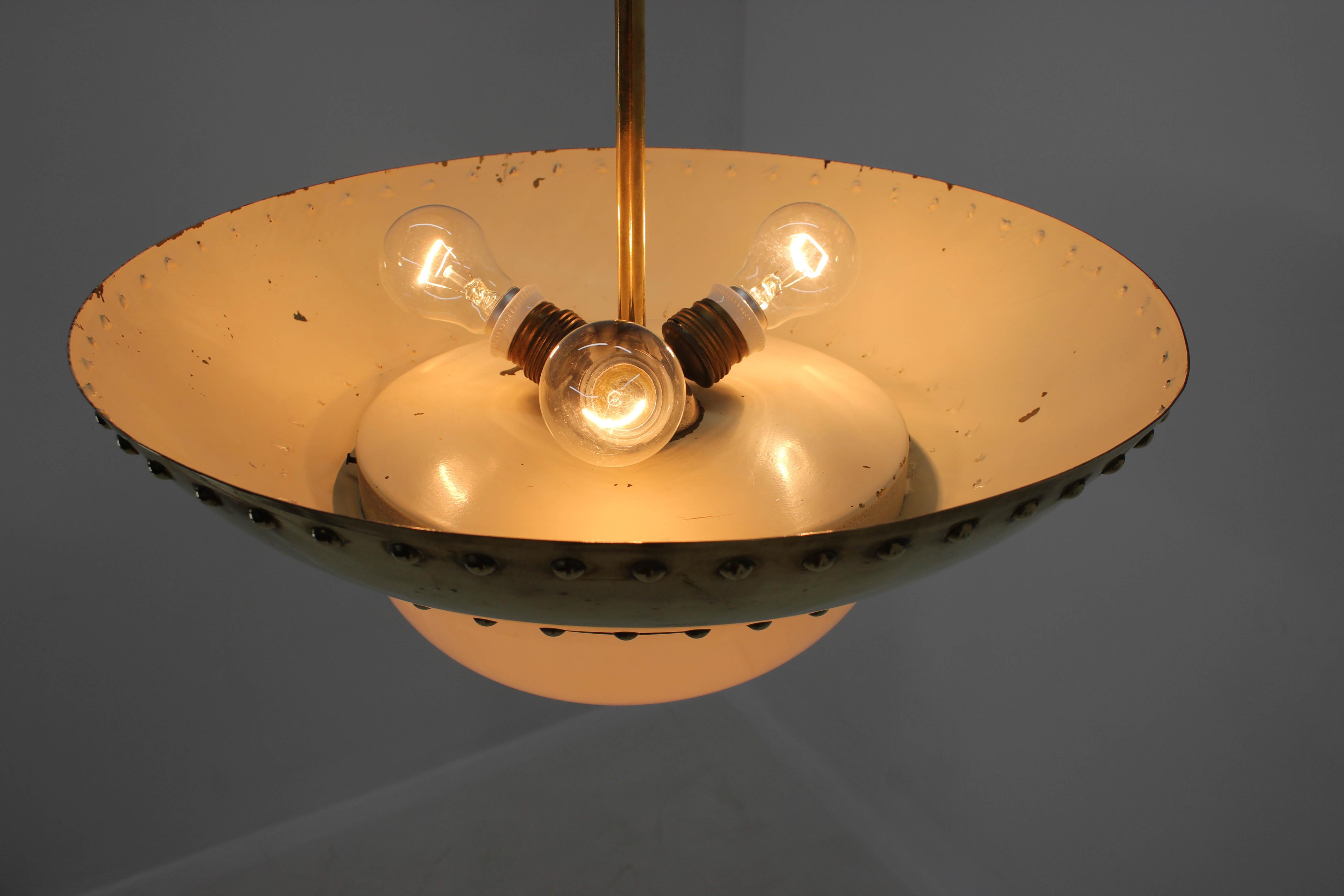 Unique Brass Chandelier by Franta Anyz, 1920s 4