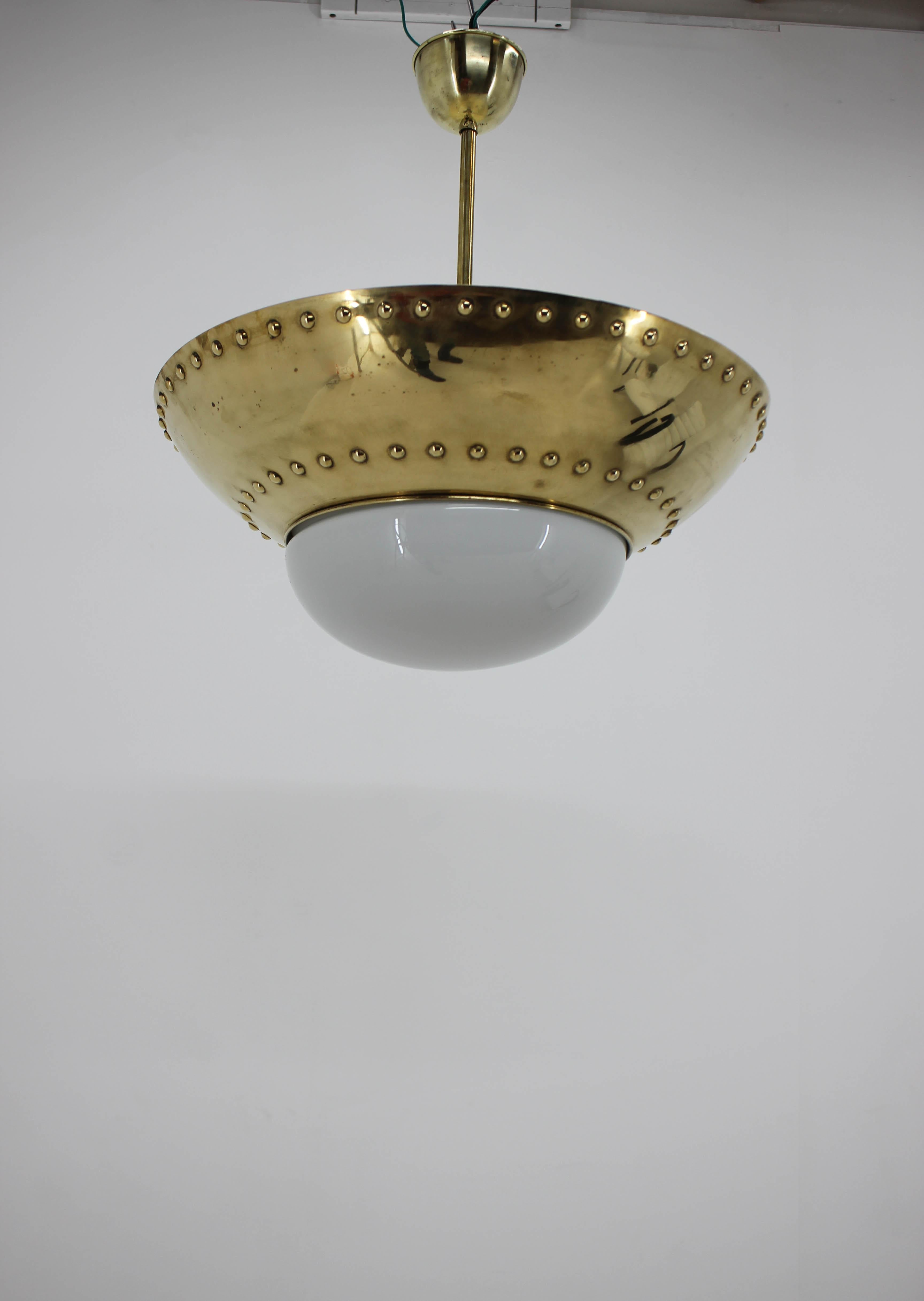 Art Deco Unique Brass Chandelier by Franta Anyz, 1920s