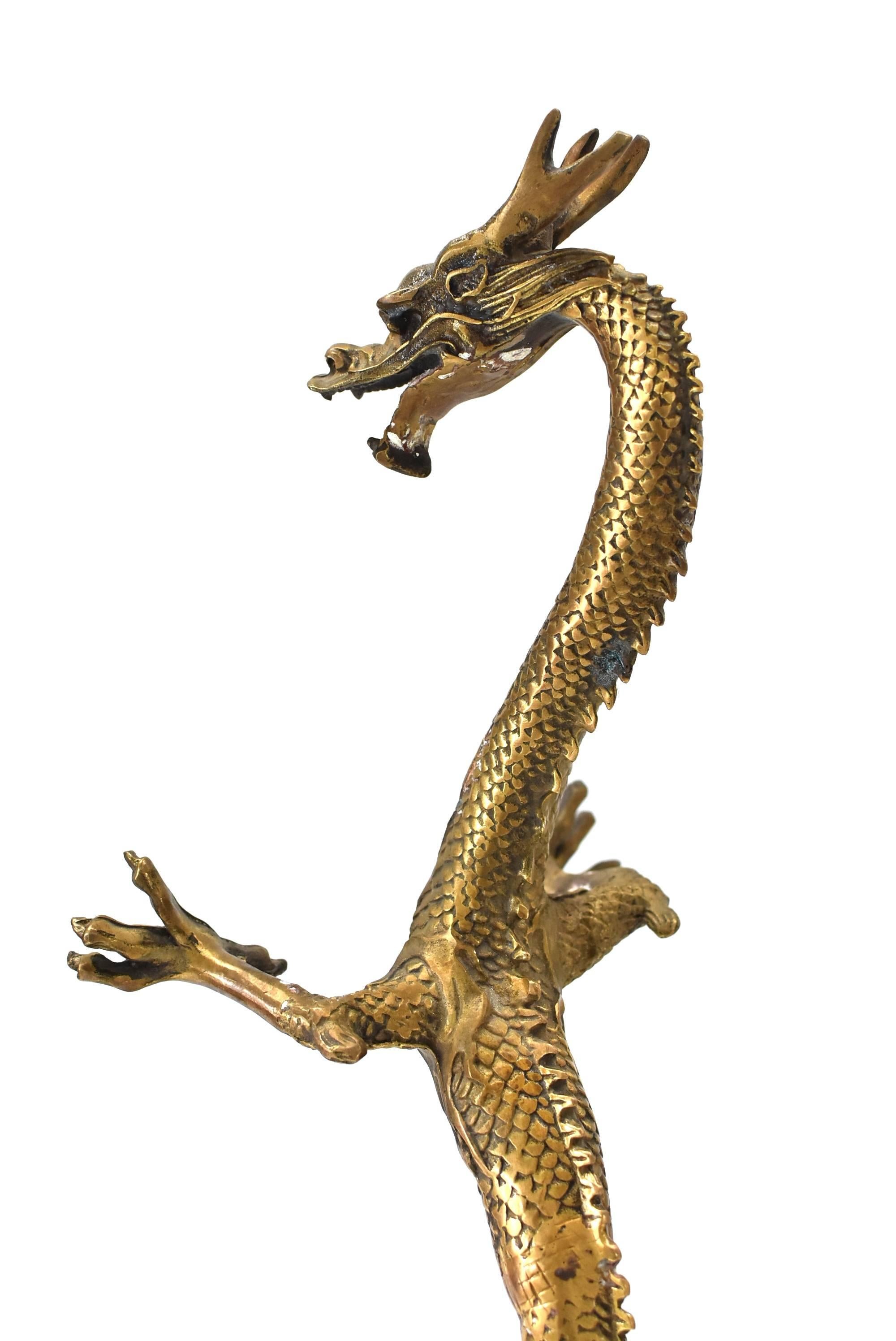 Unique Brass Dragon, Large Standing 7