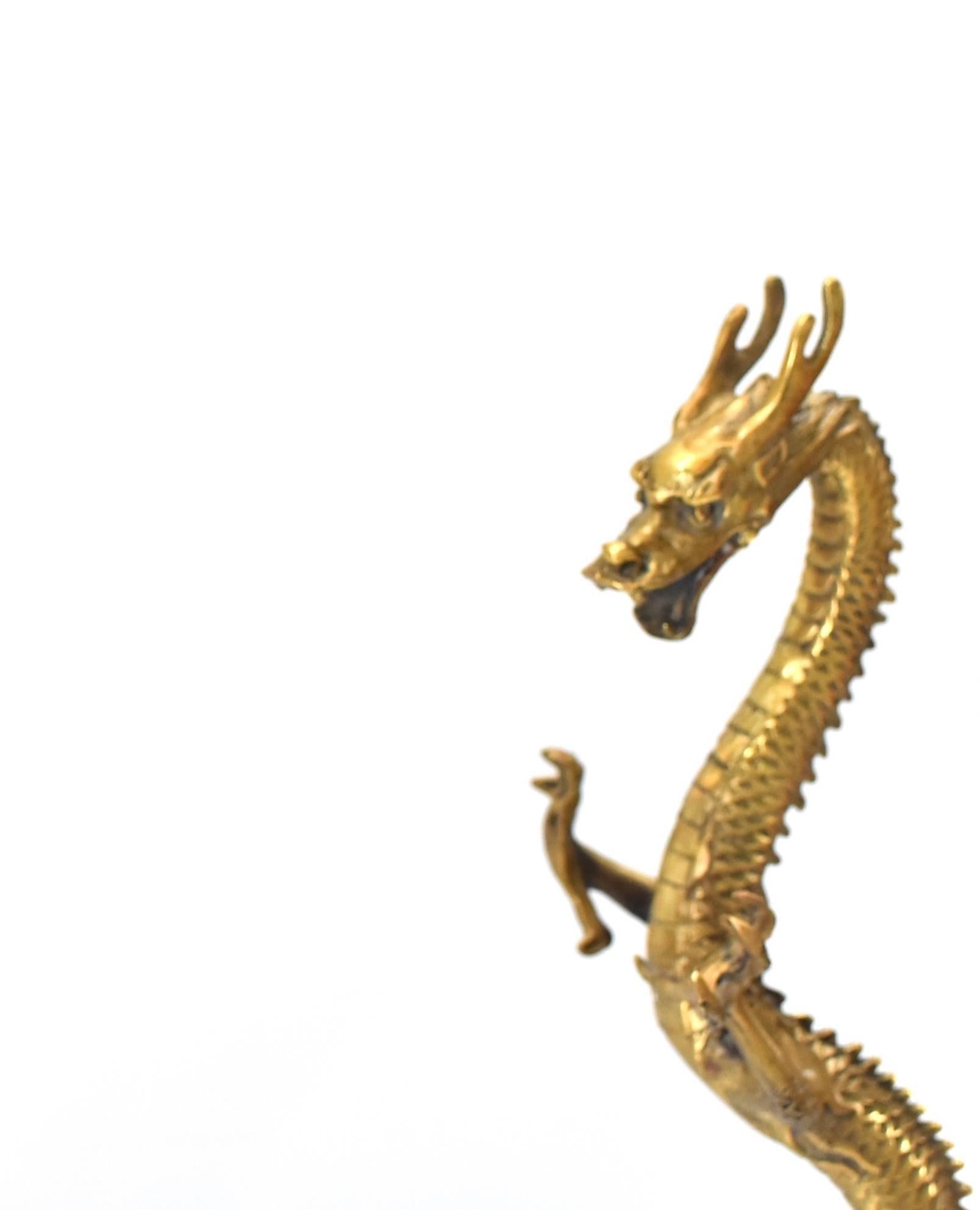 Unique Brass Dragon, Large Standing 12