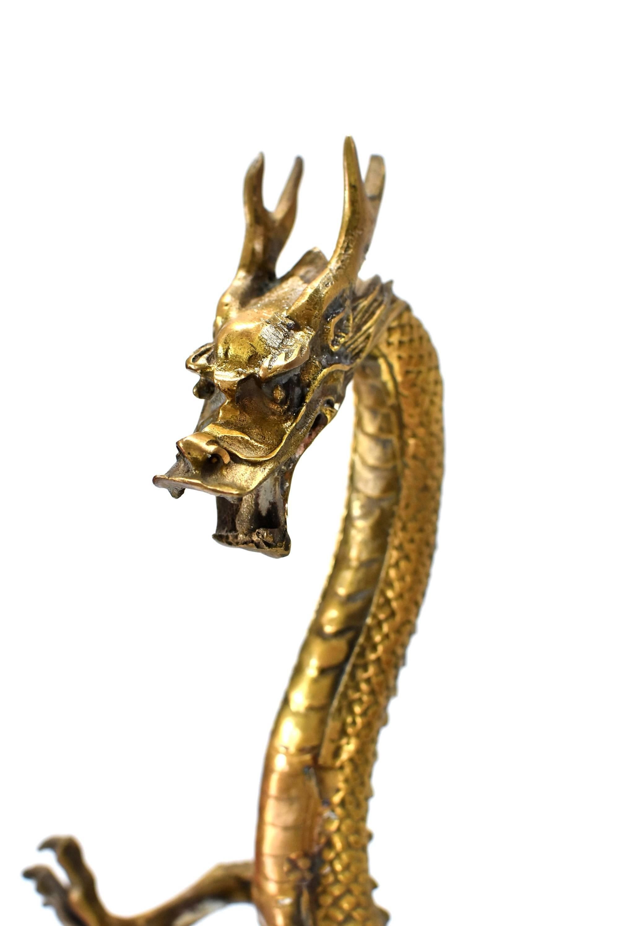 Unique Brass Dragon, Large Standing 14