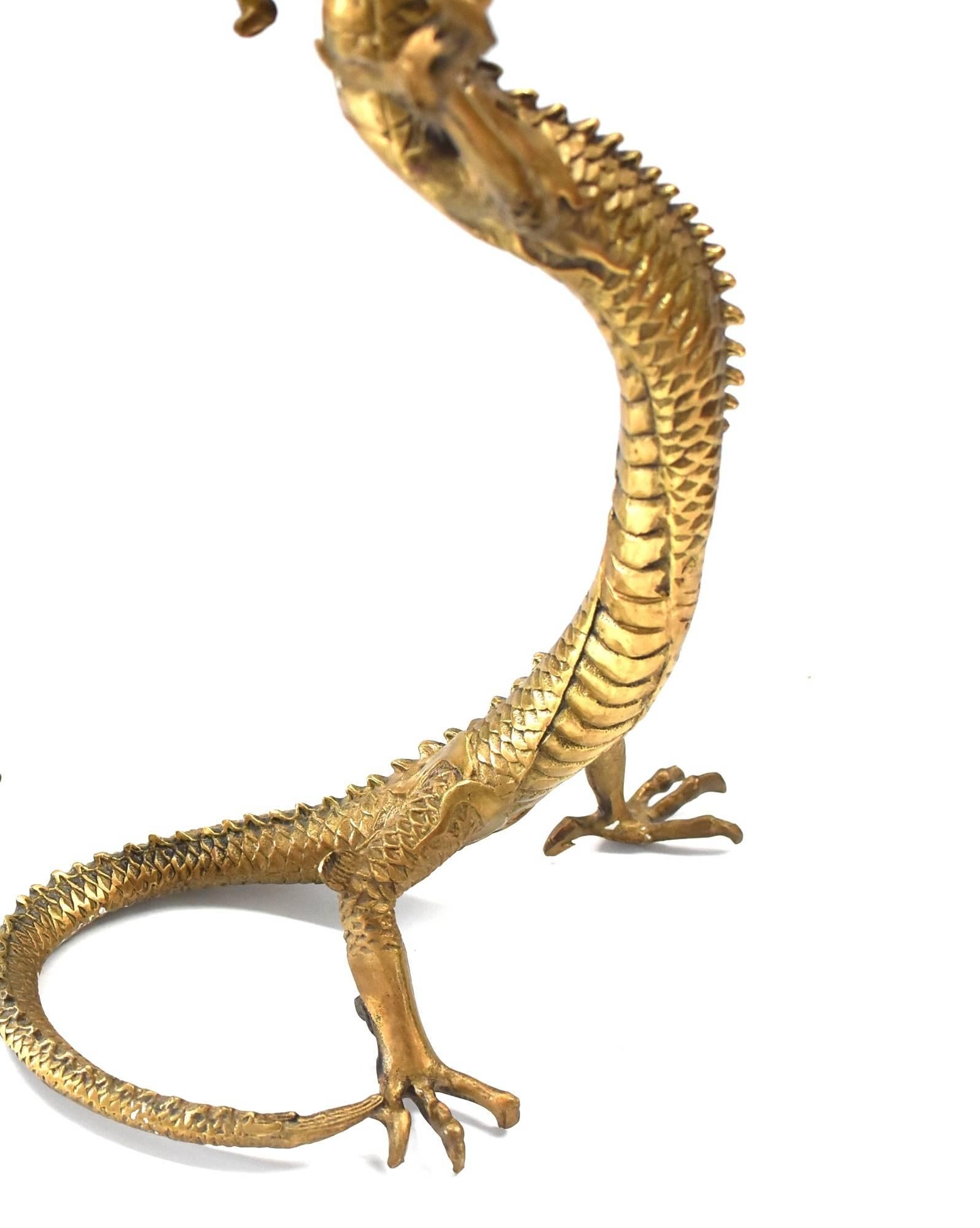 Unique Brass Dragon, Large Standing 2