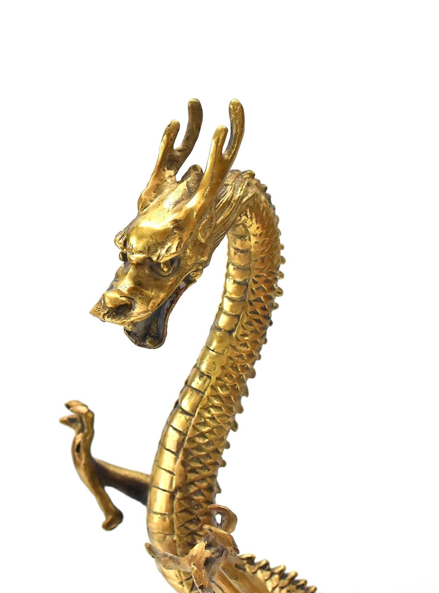 Unique Brass Dragon, Large Standing 3