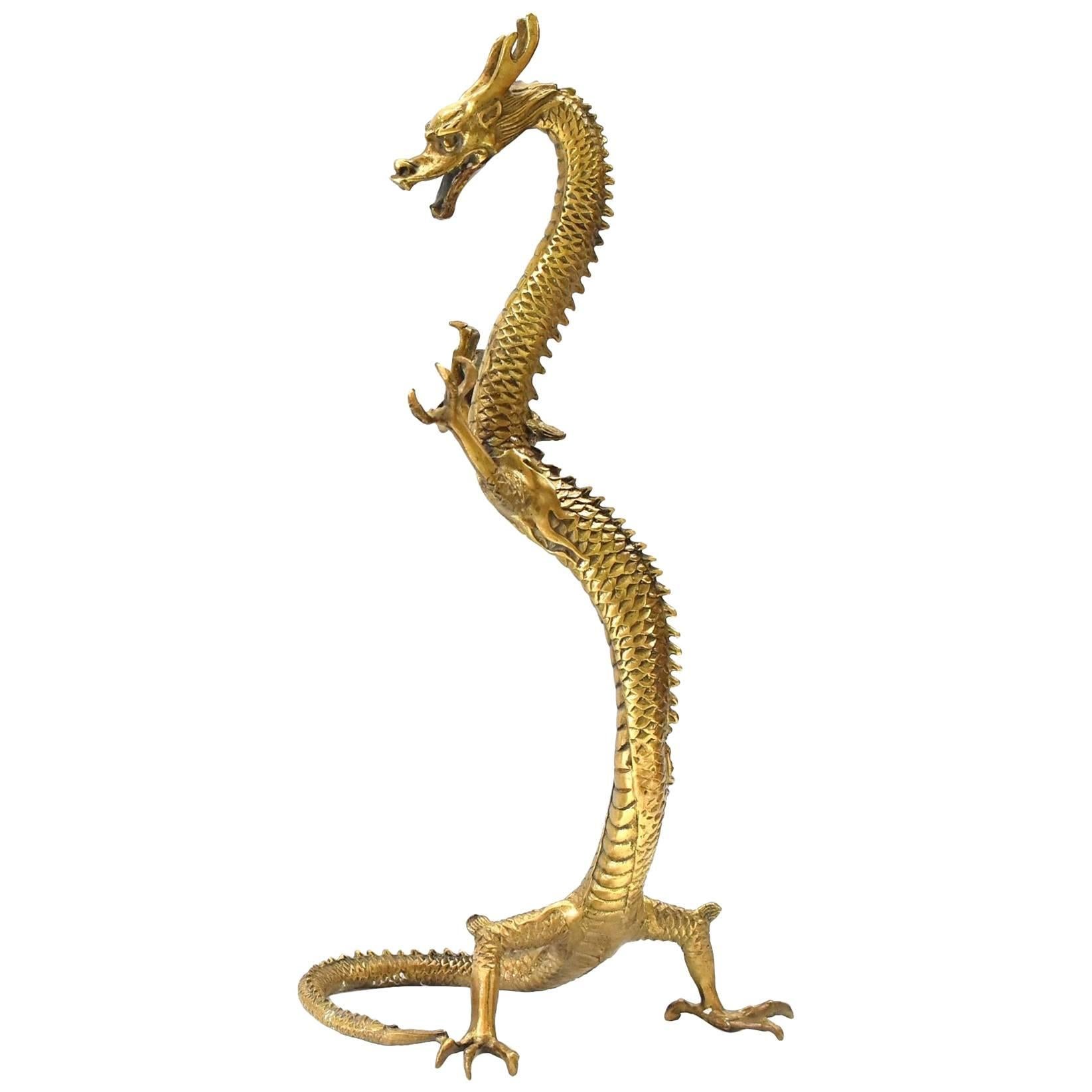 Unique Brass Dragon, Large Standing
