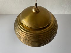 Unique Brass Industrial Pendant Lamp with Patinas, 1960s, Italy