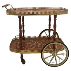 Unique Brass Italian Bar Cart