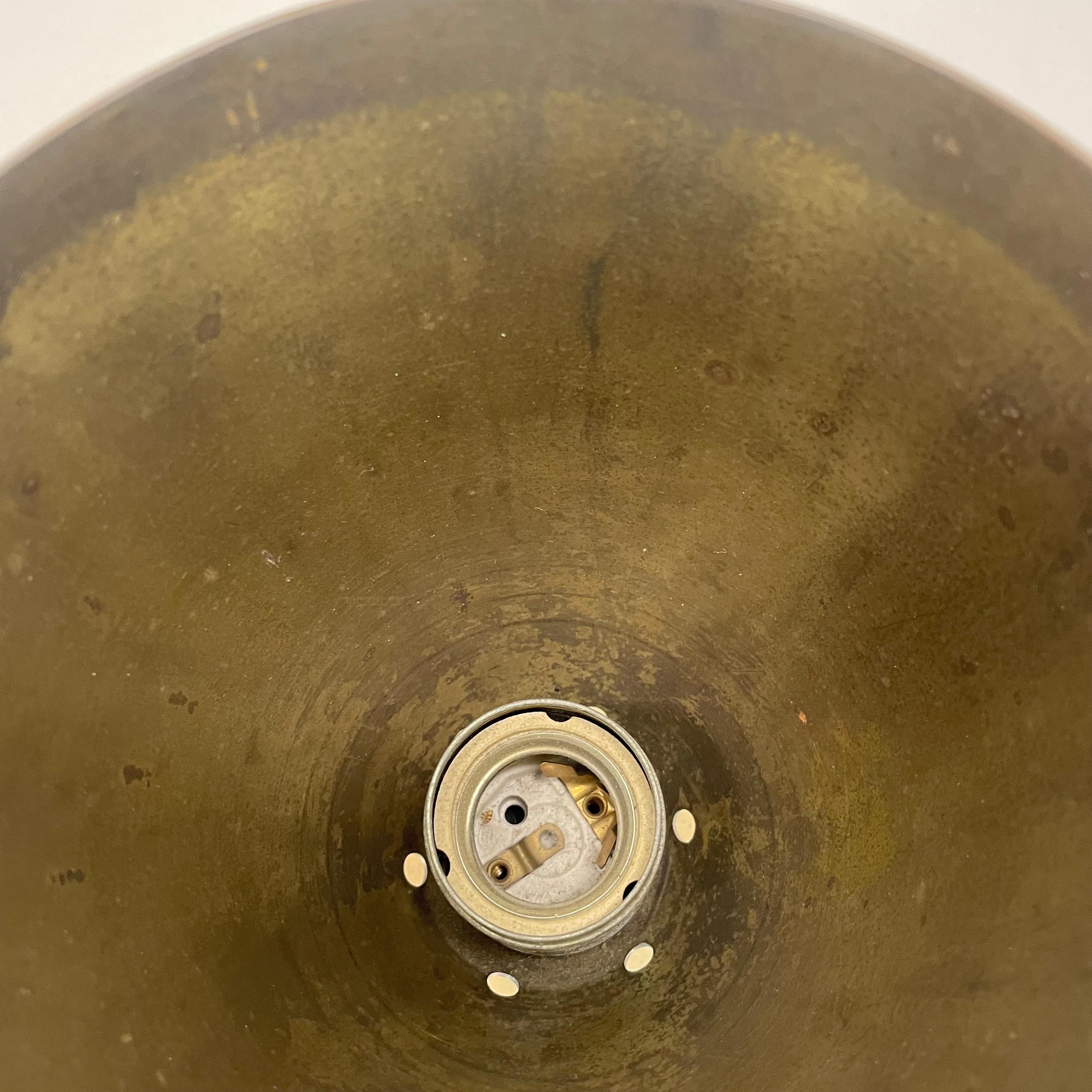 italien spot unique en laiton Gino Sarfatti Style Ceiling Light Flushmount Italy 1950s en vente
