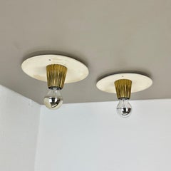punto de latón único Gino Sarfatti Estilo de pared Luz de techo Flushmount Italia 1950s