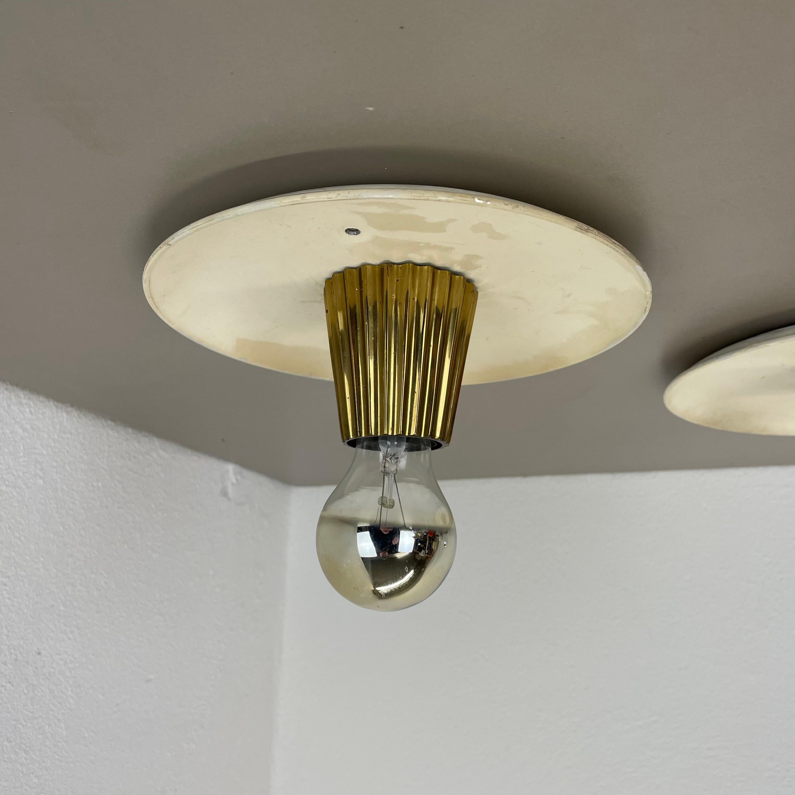 unique spot en laiton Gino Sarfatti Style plafonnier mural Flushmount Italie 1950s en vente 1