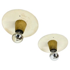 unique spot en laiton Gino Sarfatti Style plafonnier mural Flushmount Italie 1950s