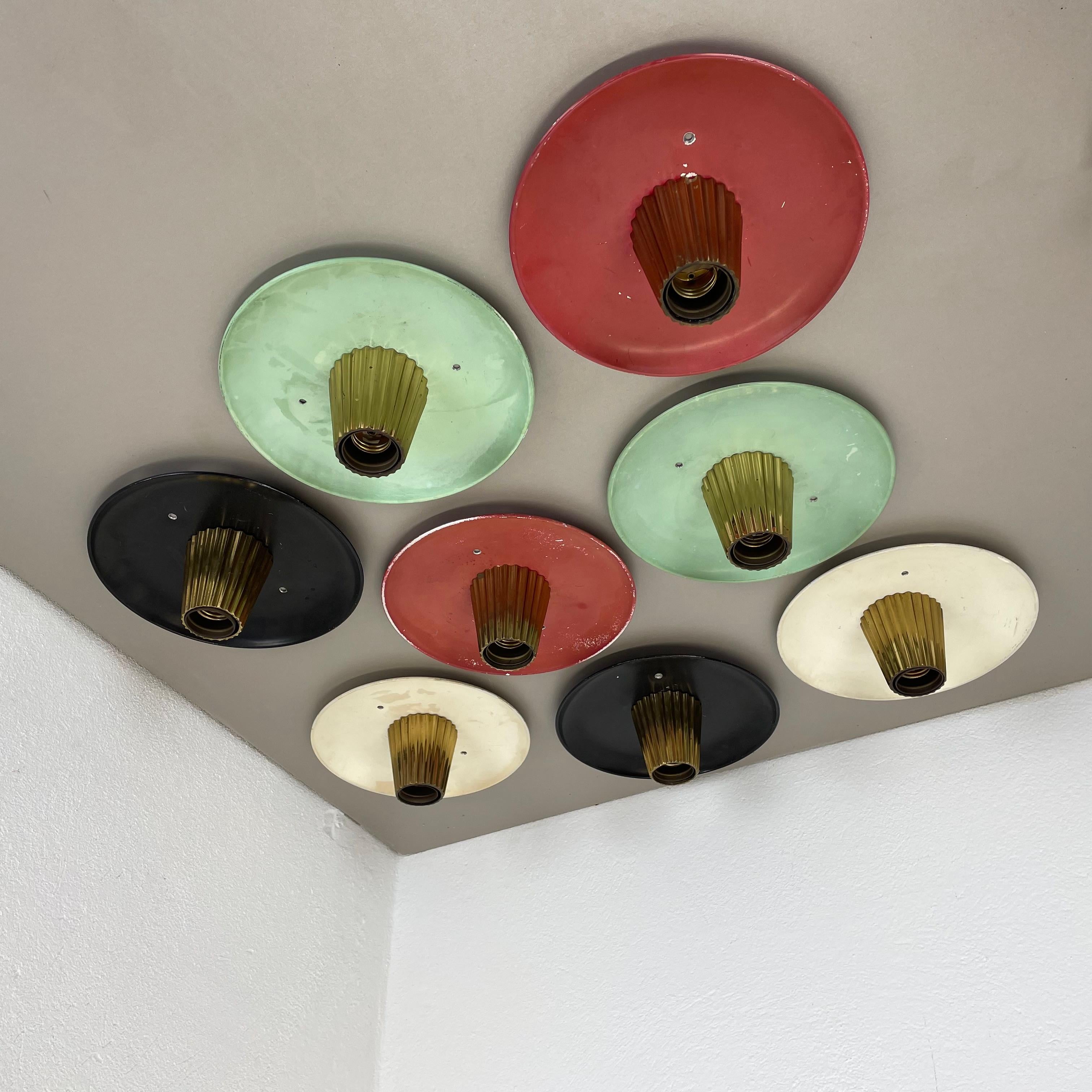 unico spot in ottone STILNOVO Style parete Plafoniera Flushmount Italia 1950s in vendita 7