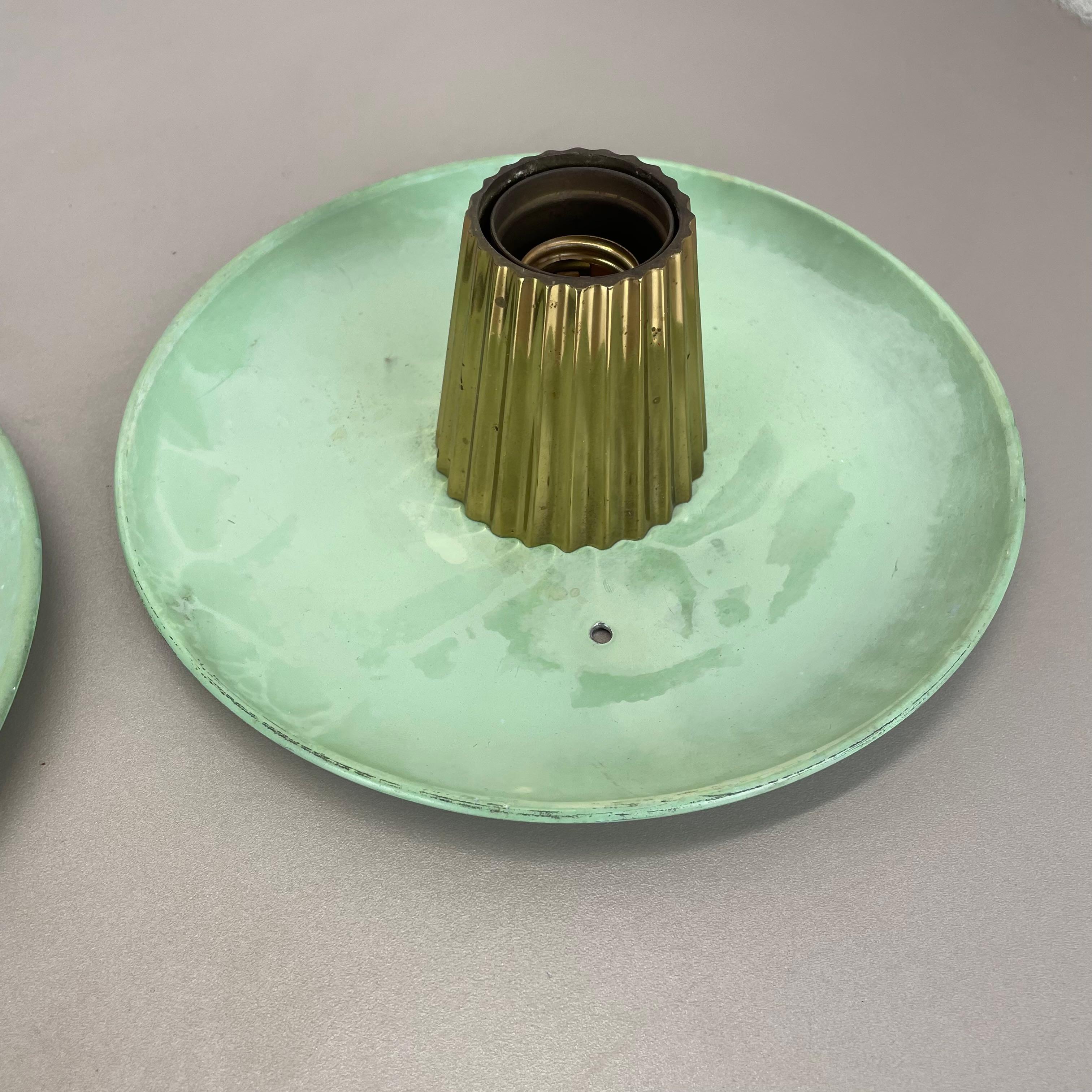 unico spot in ottone STILNOVO Style parete Plafoniera Flushmount Italia 1950s in vendita 1