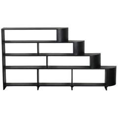 Unique British Modernist/Deco C.1930s Ebonised Shelving System
