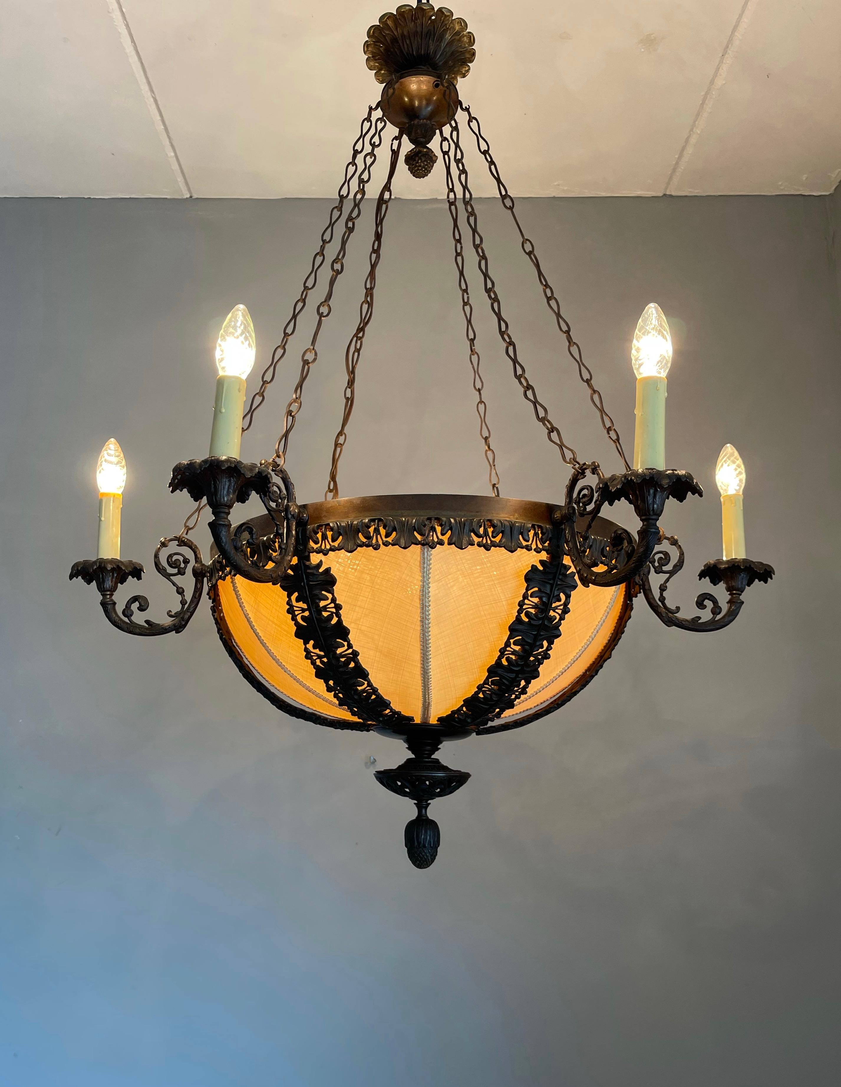 Top quality workmanship antique light fixture.

The 1stdibs platform is known for offering the most beautiful things on earth and this remarkable and stately work of lighting art from the earliest years of the 20th century undoubtedly fits that